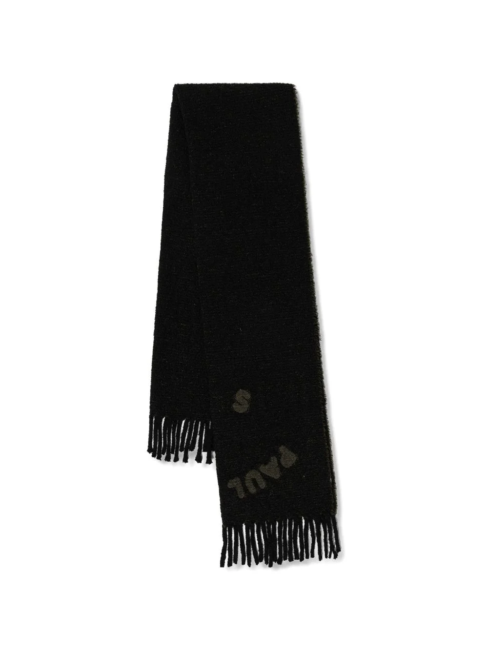 fringed logo scarf - 1