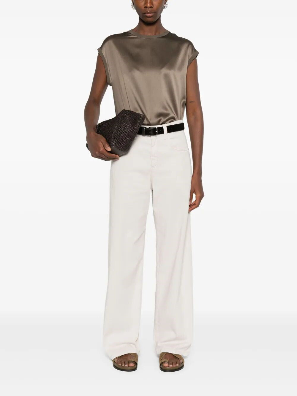 Brunello Cucinelli Women Satin T-Shirt - 2
