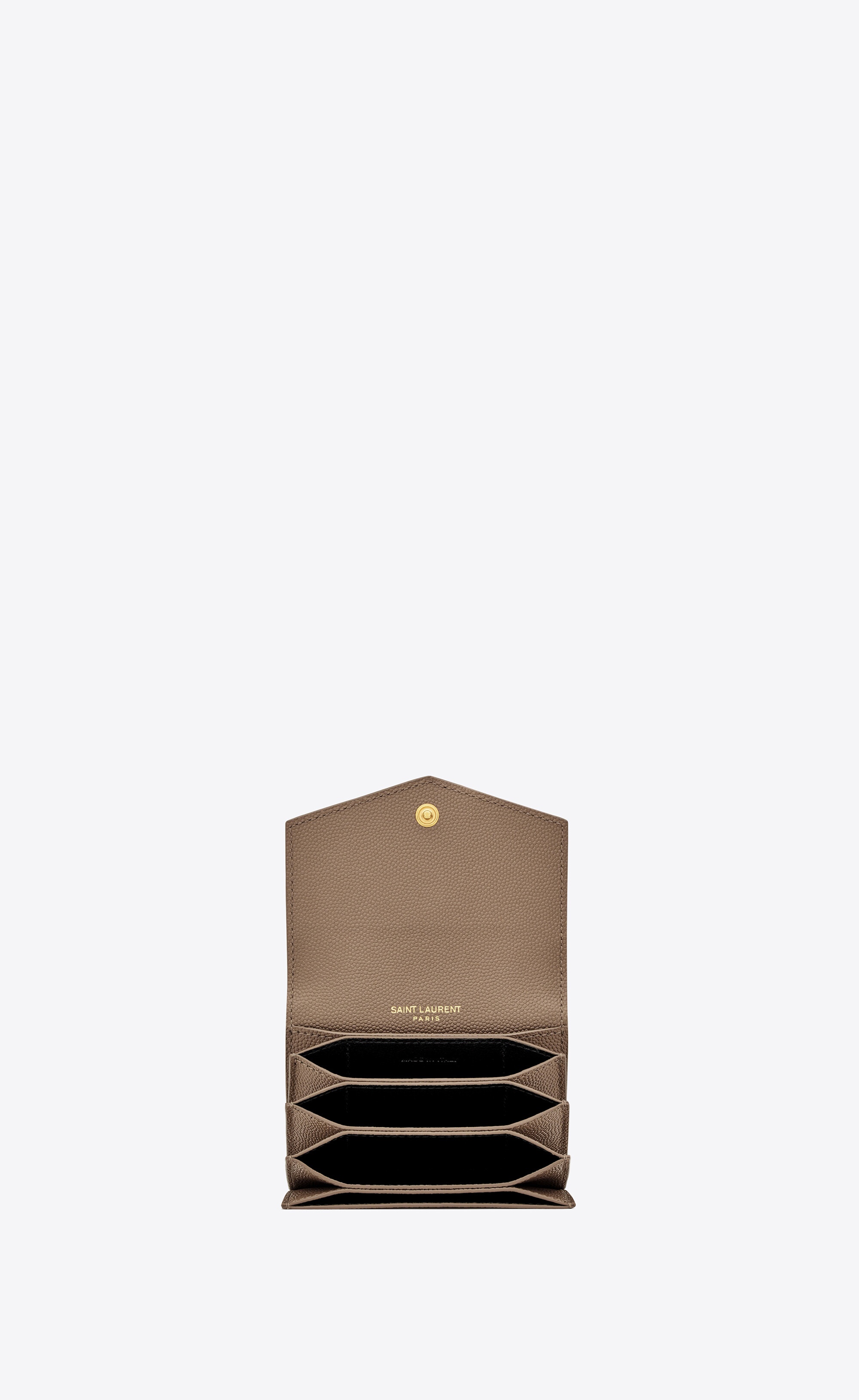 Uptown card case in grain de poudre embossed leather hotsell