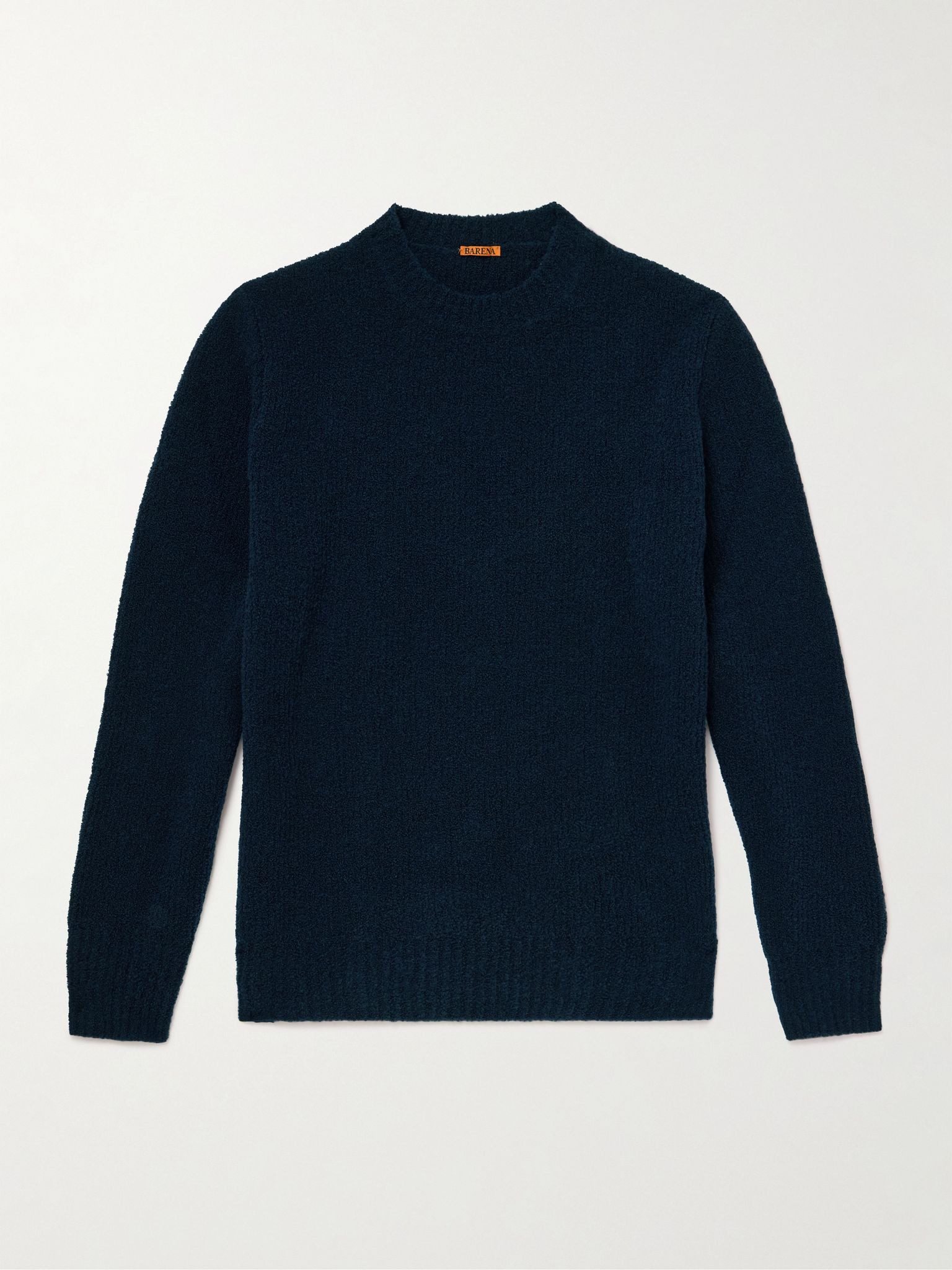 Wool-Blend Chenille Sweater Navy - 1