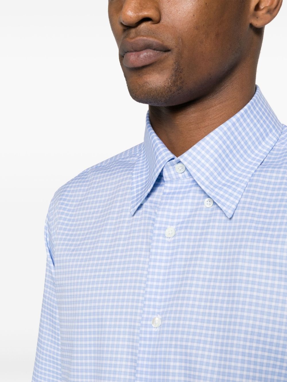 checked twill shirt - 5