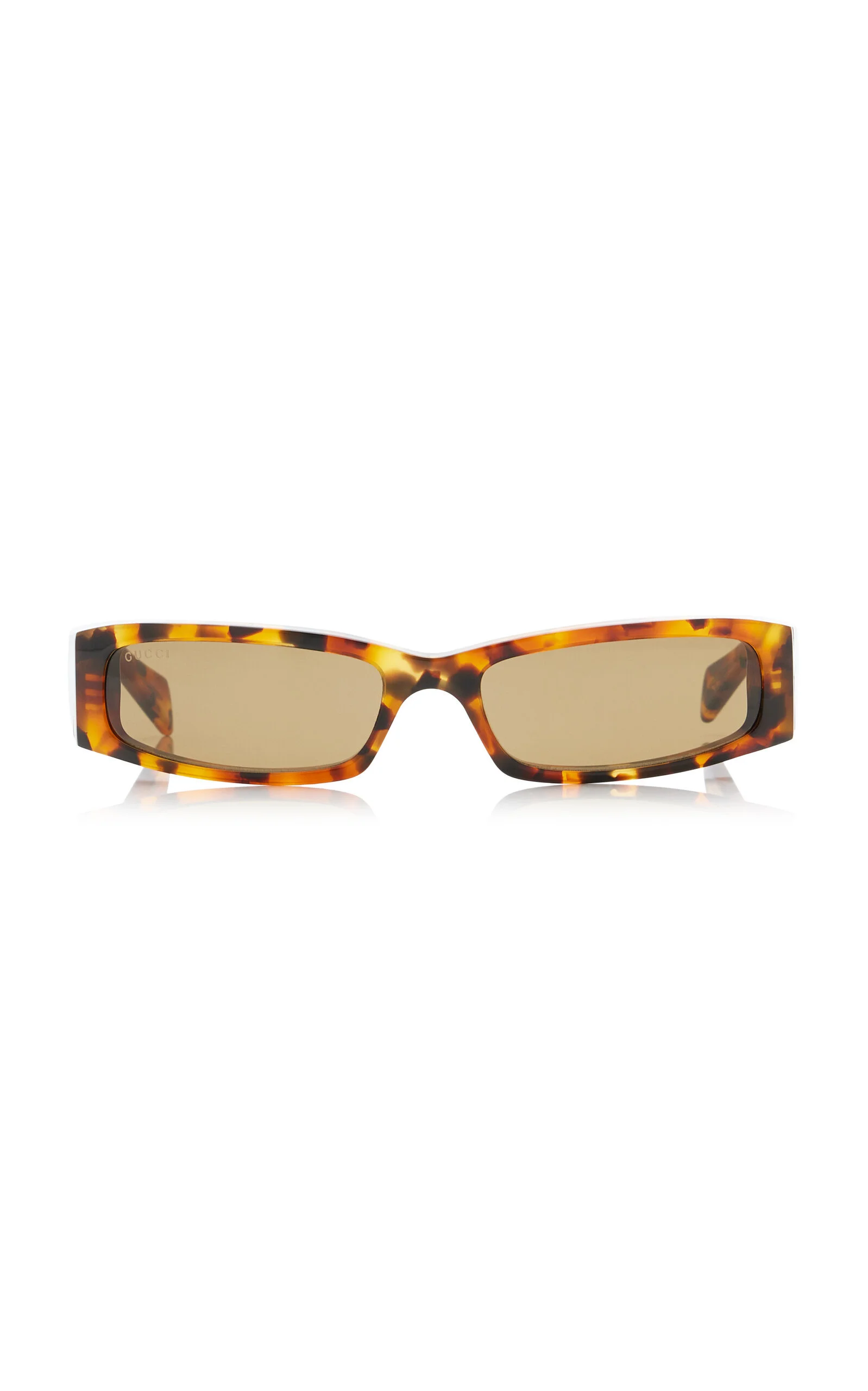 Rectangular-Frame Acetate Sunglasses brown - 1