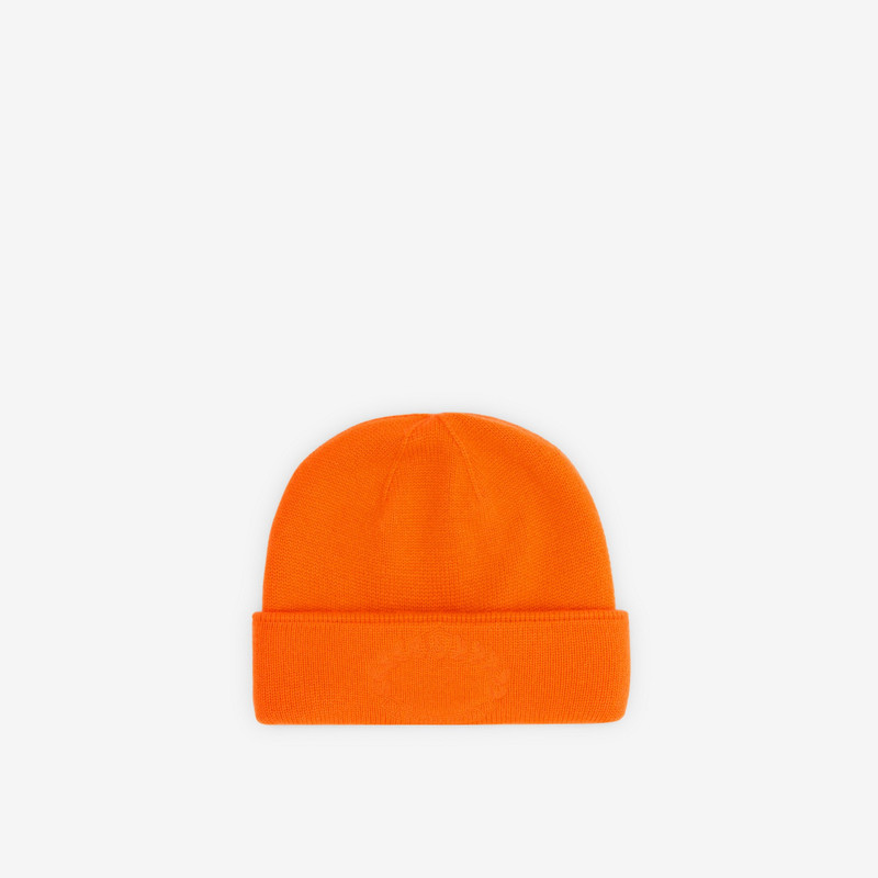 Embroidered Oak Leaf Crest Cashmere Beanie 1