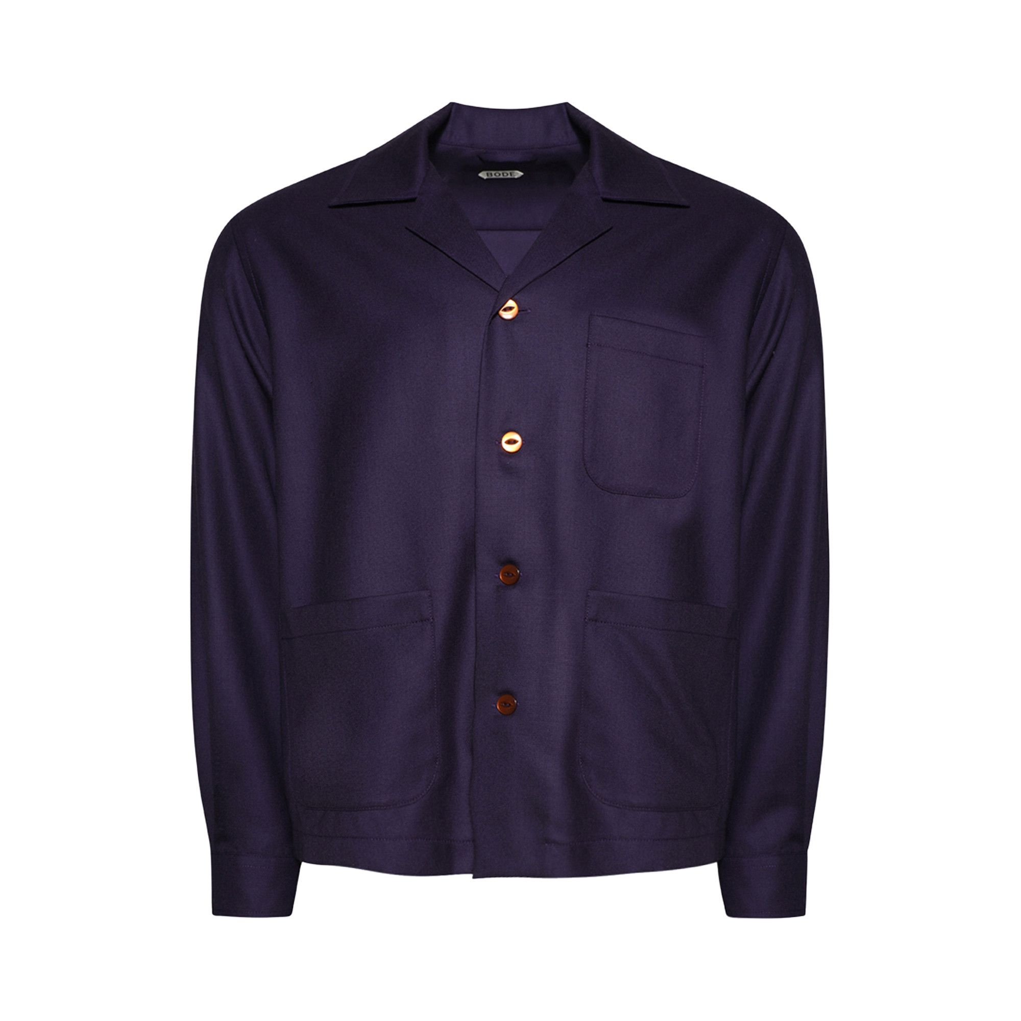 Bode Aubergine Overshirt 'Plum' - 1