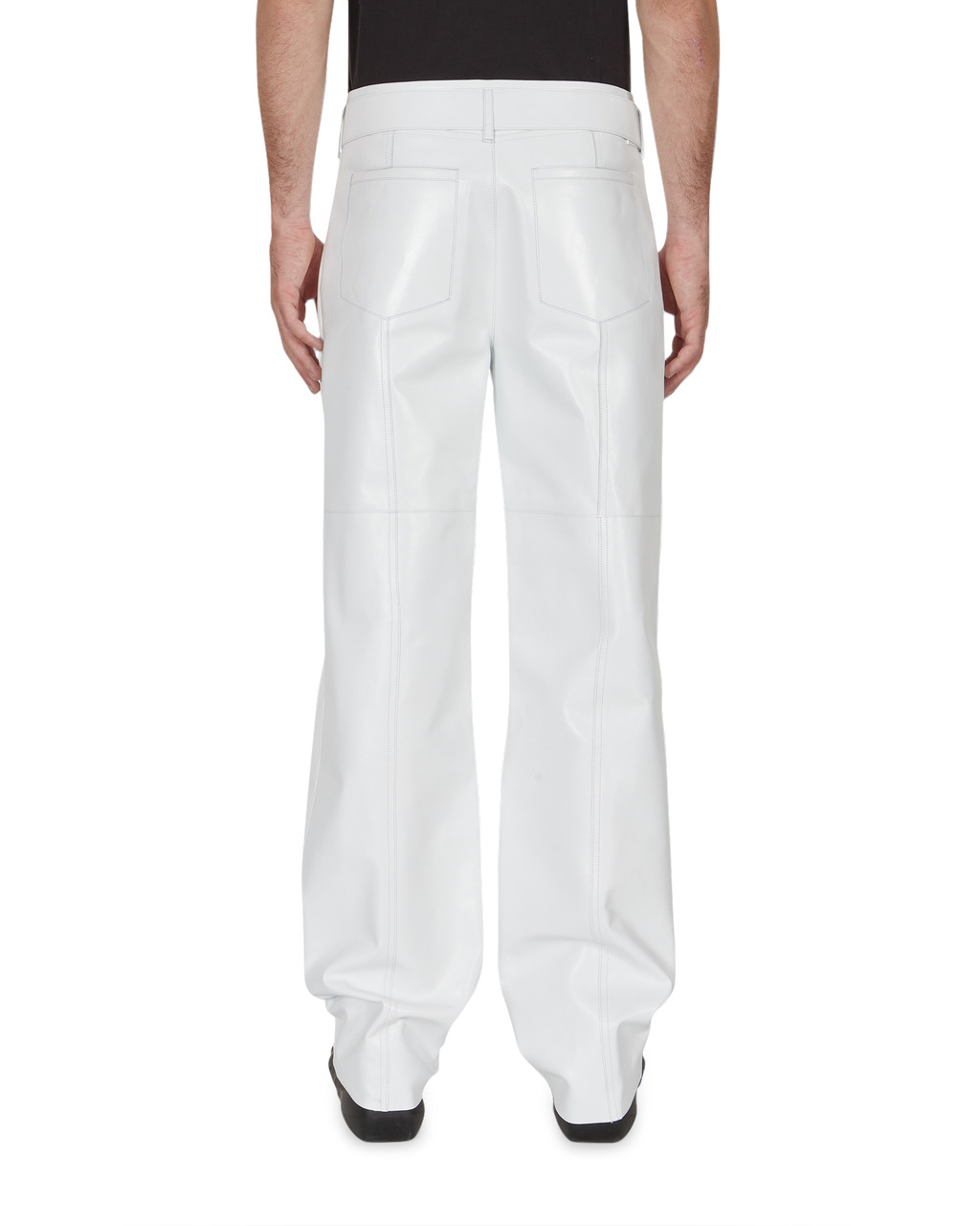 BUCKLE LEATHER PANT - 5