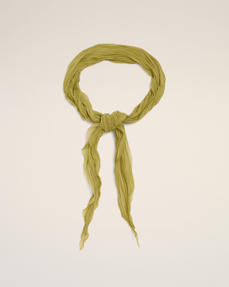 GREEN POLYESTER CRUMPLED GAVROCHE 1