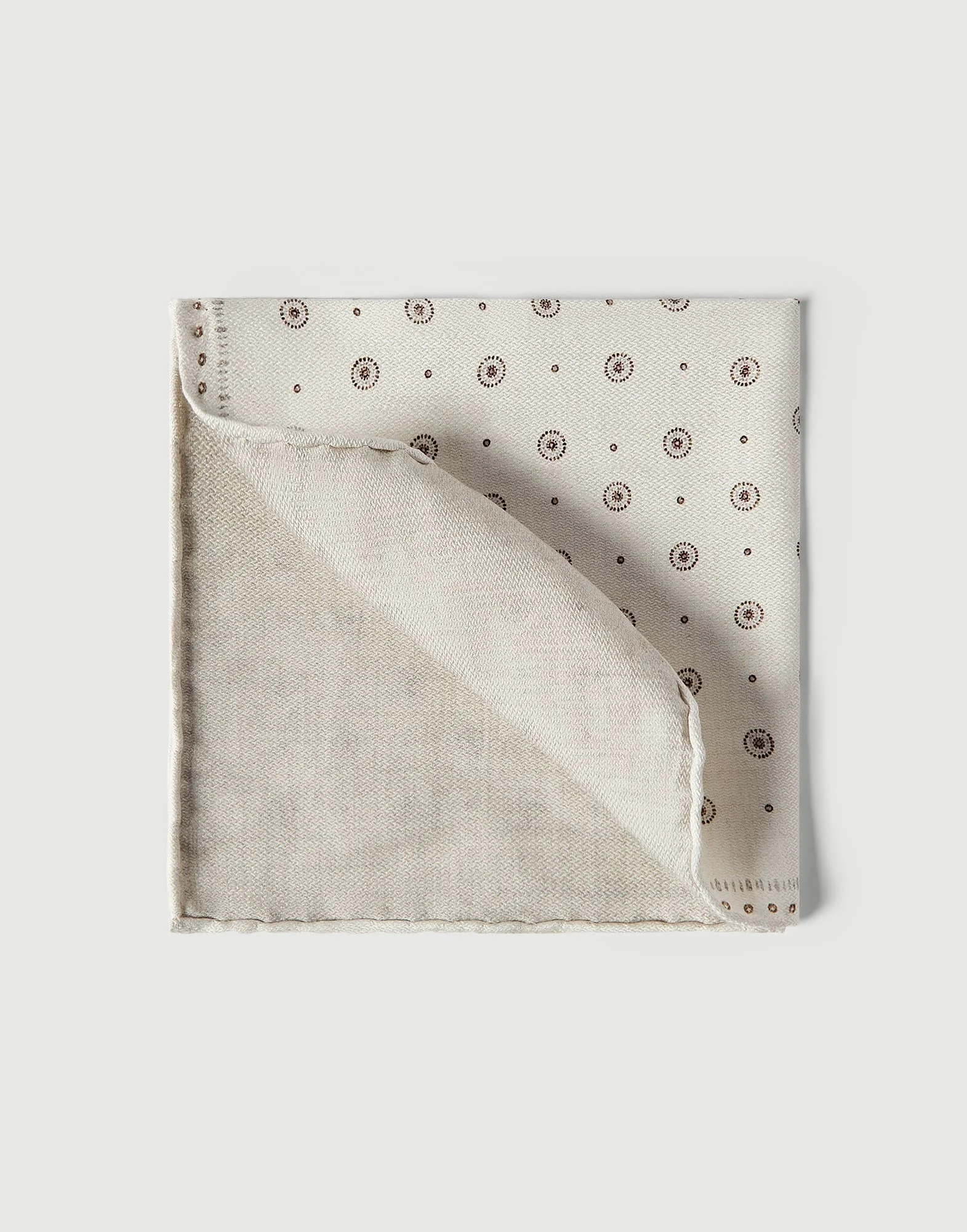Silk pocket square with geometric design - 1