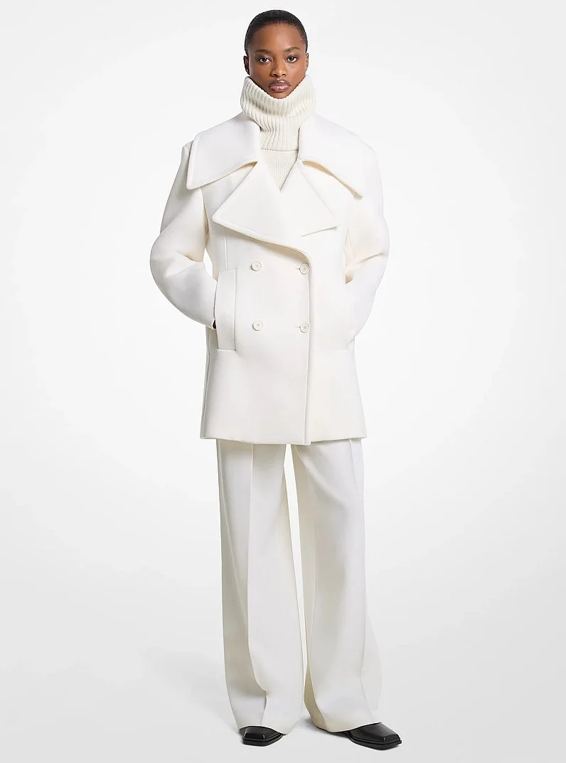 Wool Melton Officer Peacoat - 1