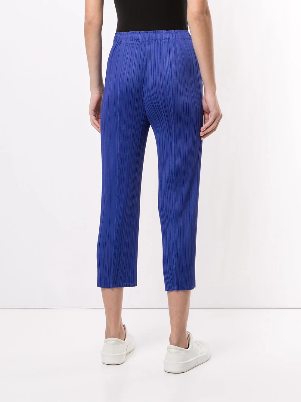 cropped pleat detail trousers - 4