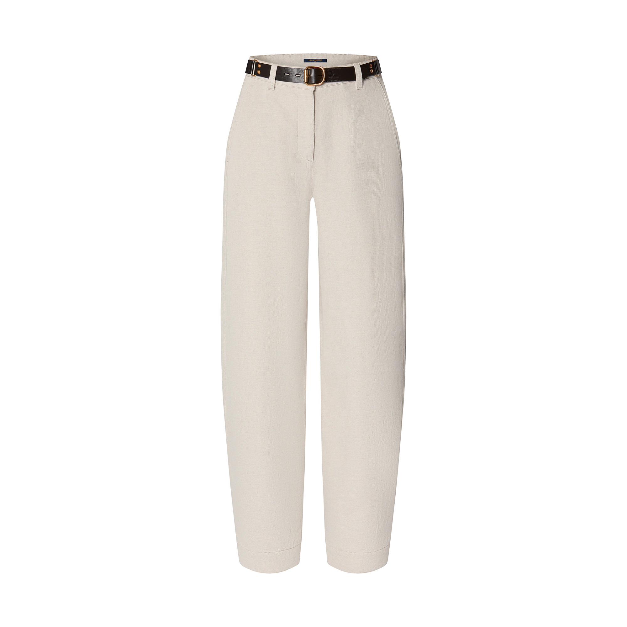 Belted Gabardine Pants - 1