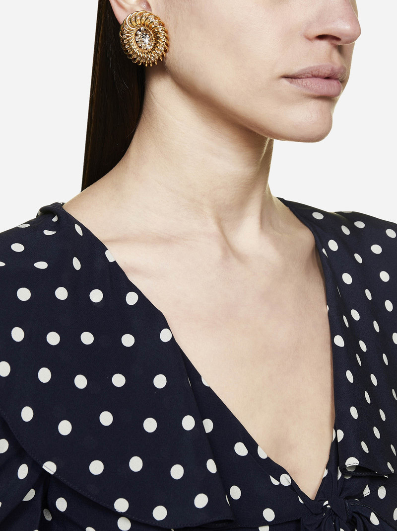 Alessandra Rich Crystal spiral earrings outlook