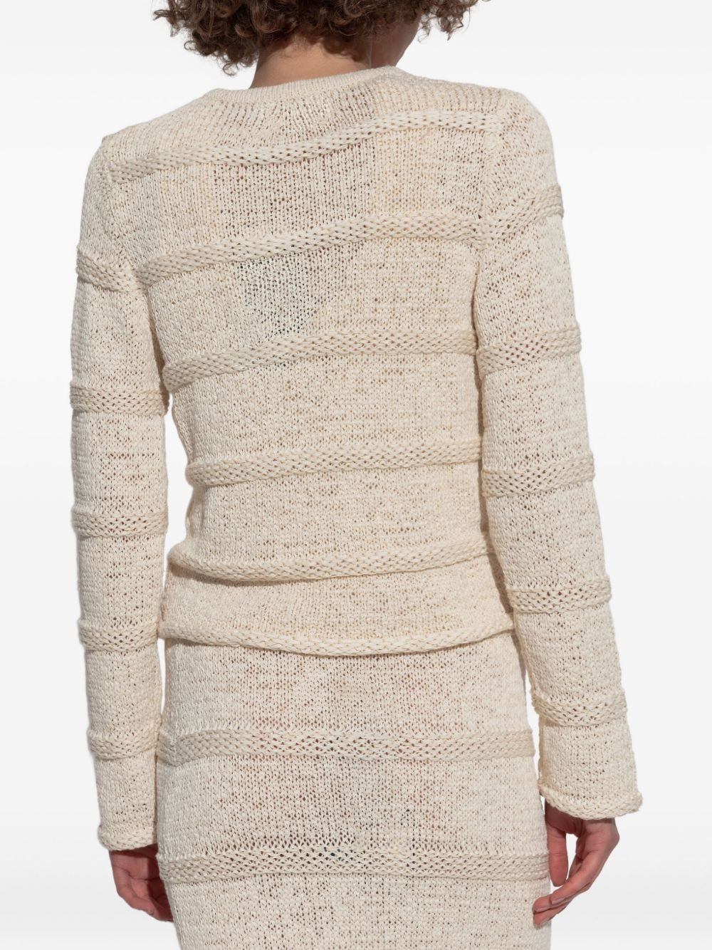scoop-neck cardigan - 4