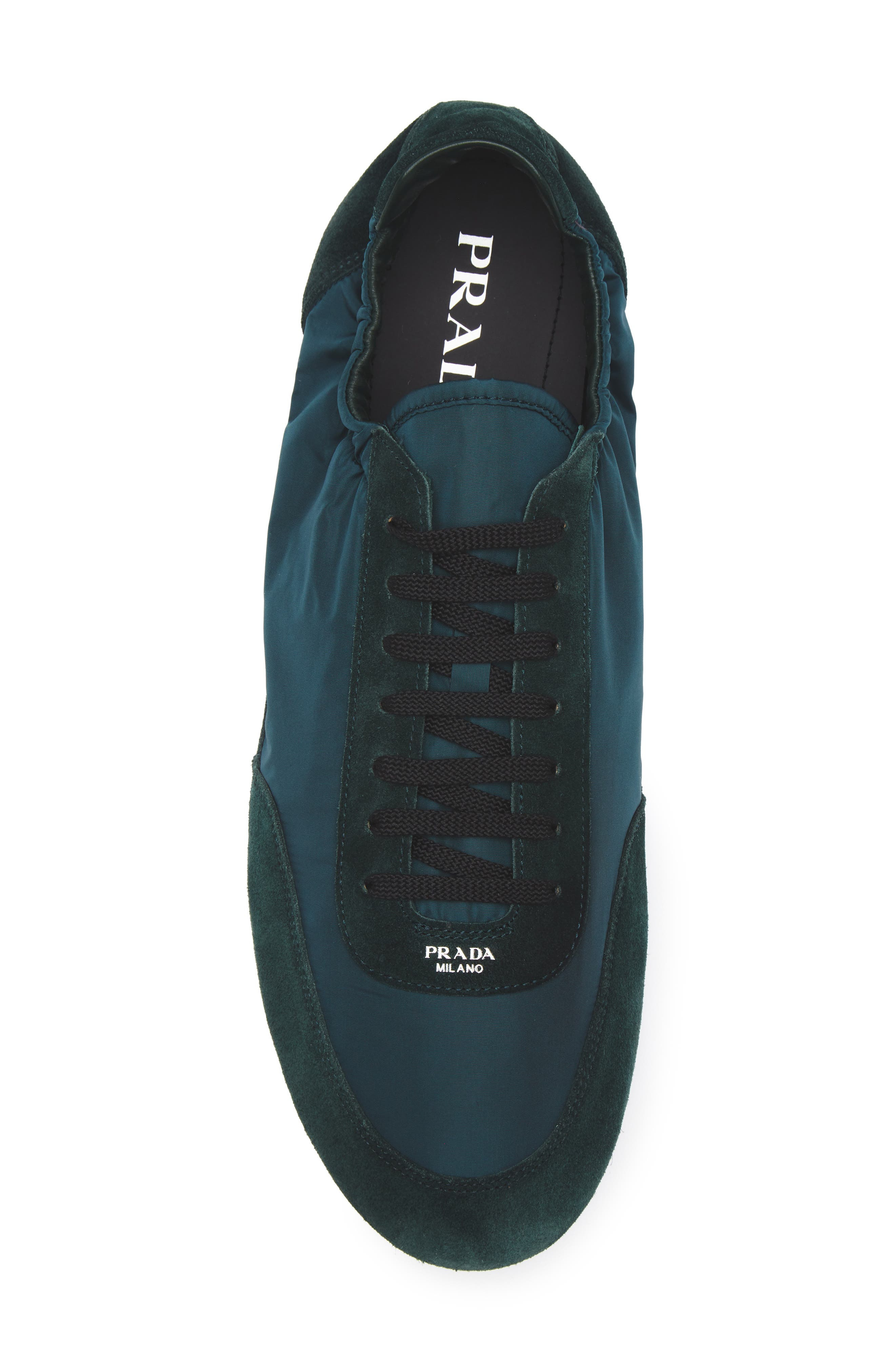 Prada Collapse Mixed Media Low Top Sneaker in Abete at Nordstrom - 5
