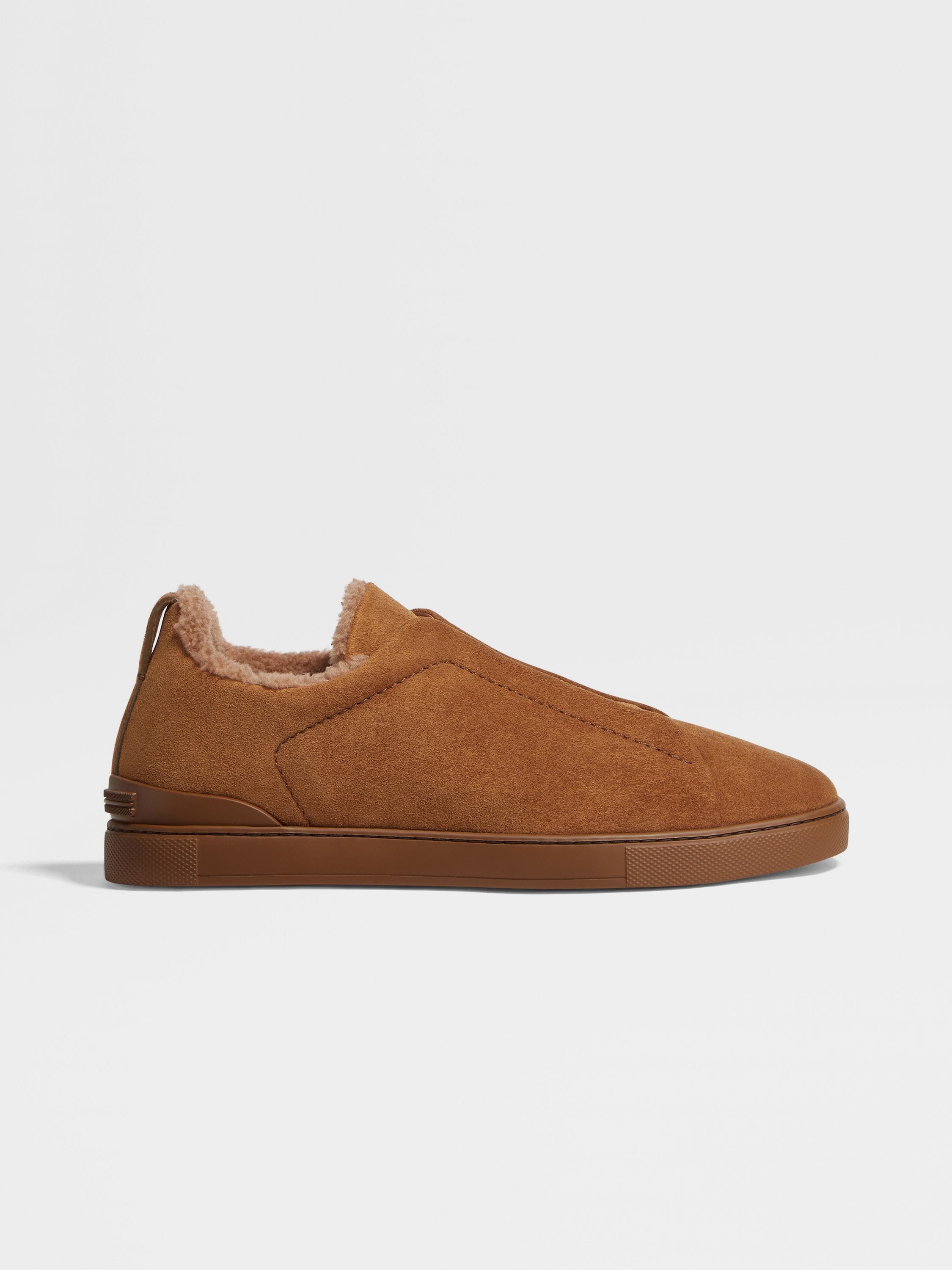 LIGHT BROWN SUEDE TRIPLE STITCH™ SNEAKERS - 4