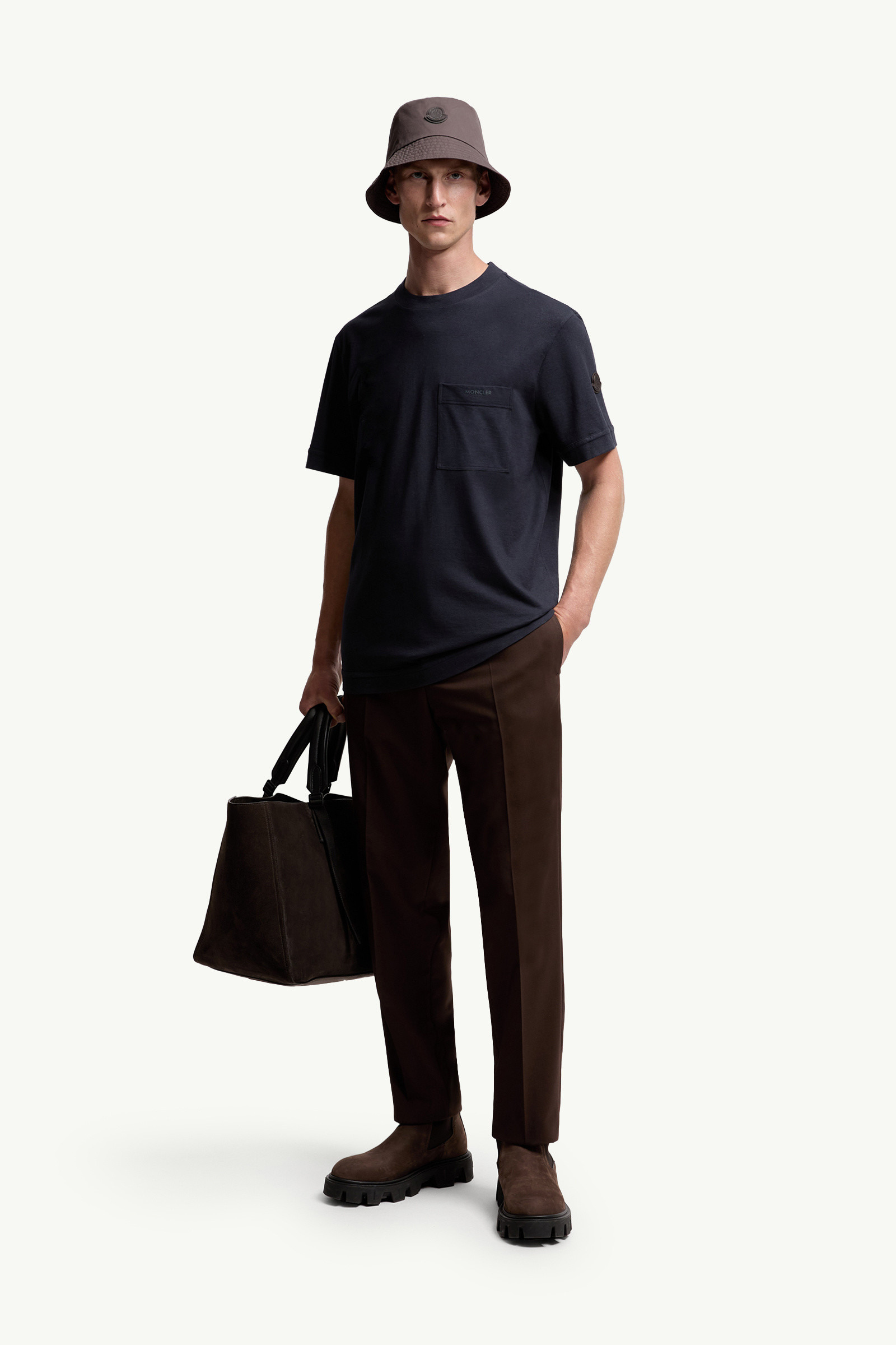 Logo Cotton & Silk T-Shirt with Pocket - 2