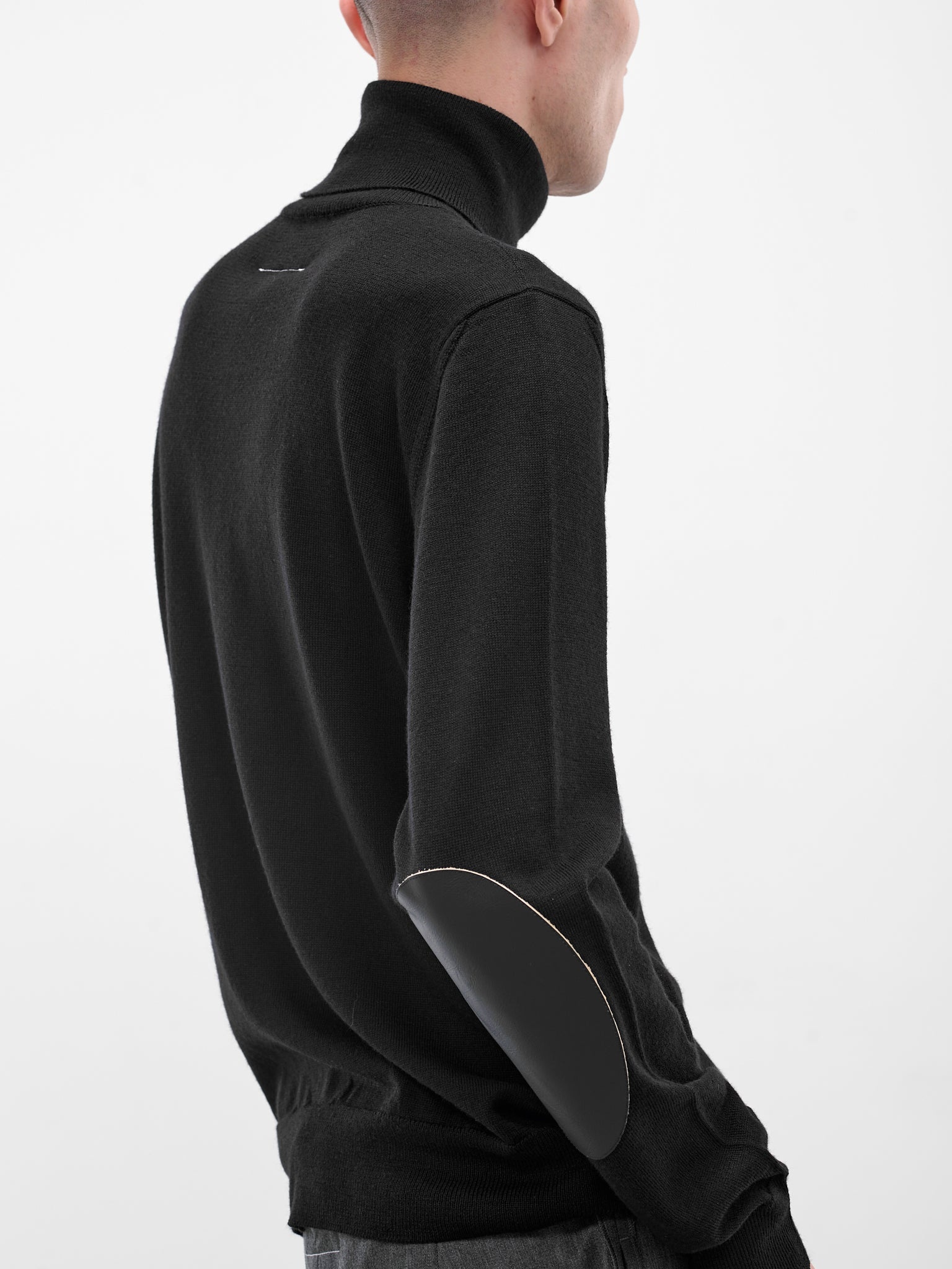 Black Wool Turtleneck Sweater - 5
