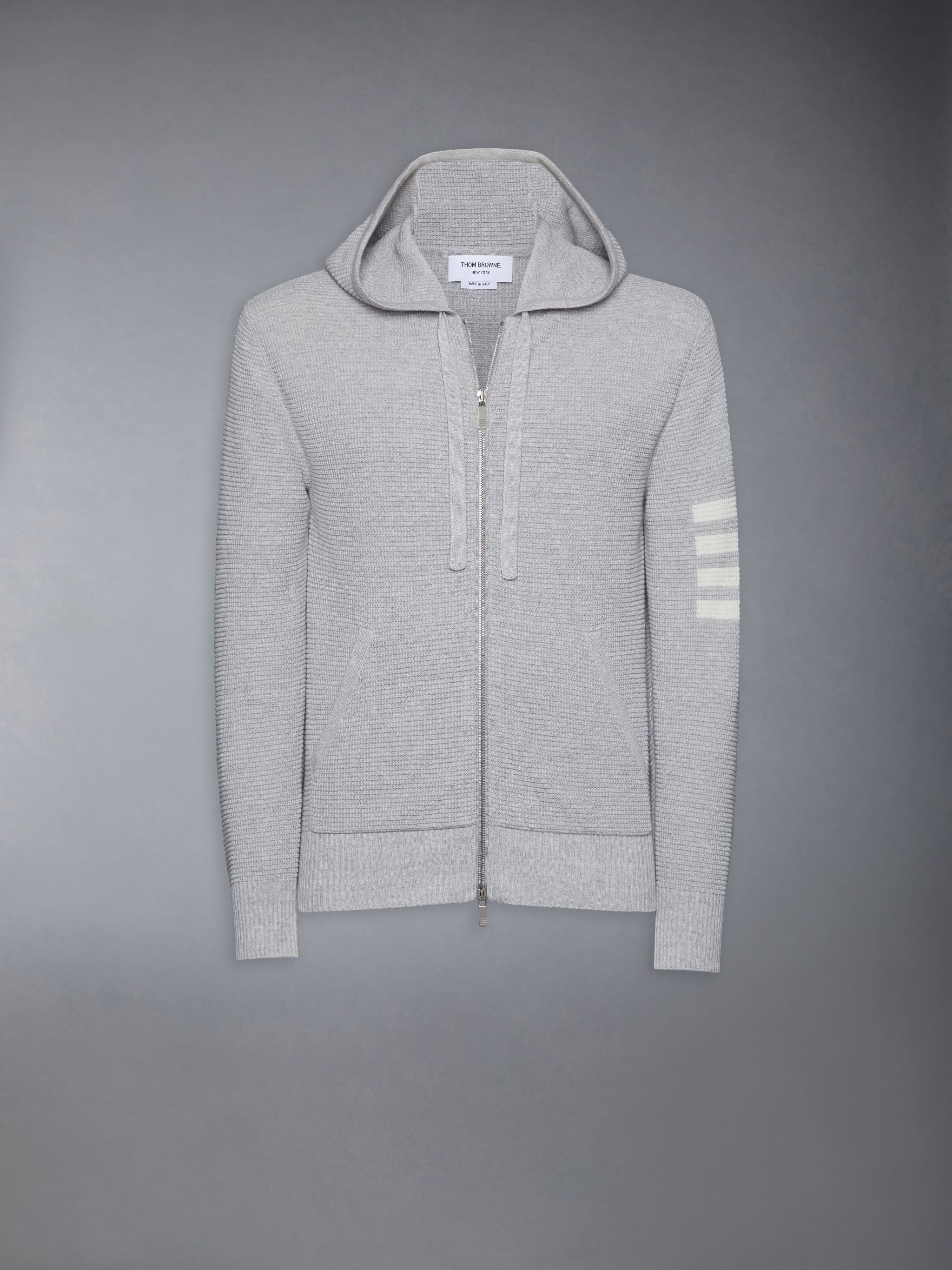 Linen Cotton 4-Bar Relaxed Fit Hoodie - 6