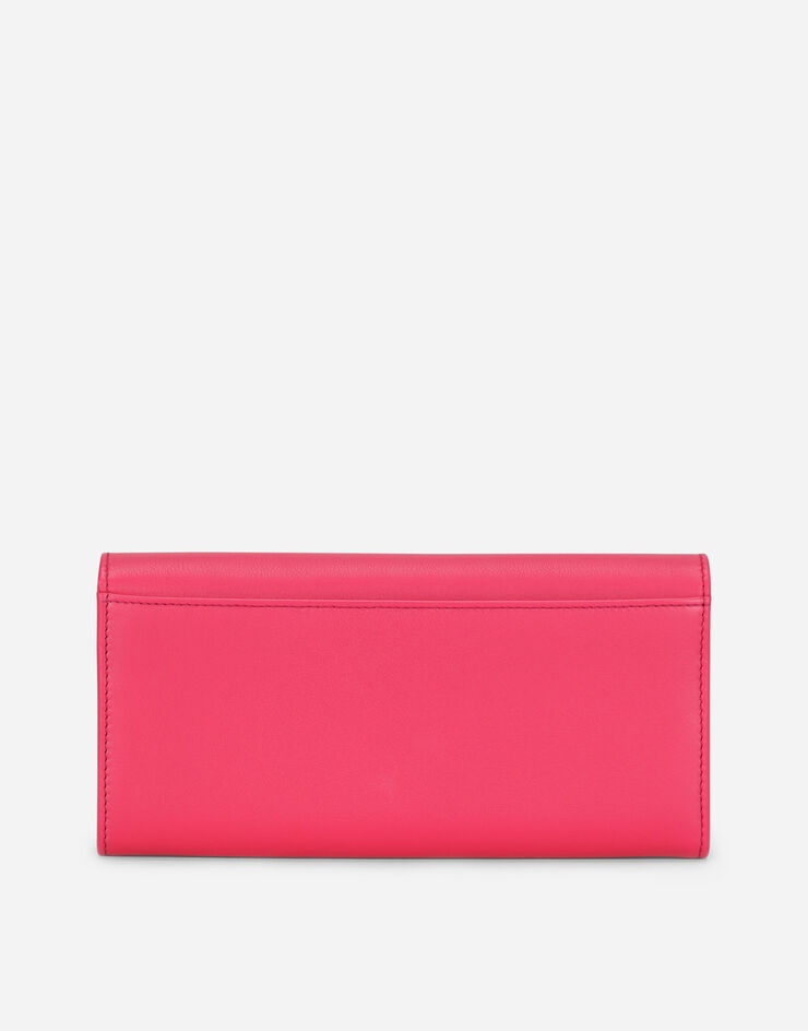 Calfskin continental wallet with branded plate - 3