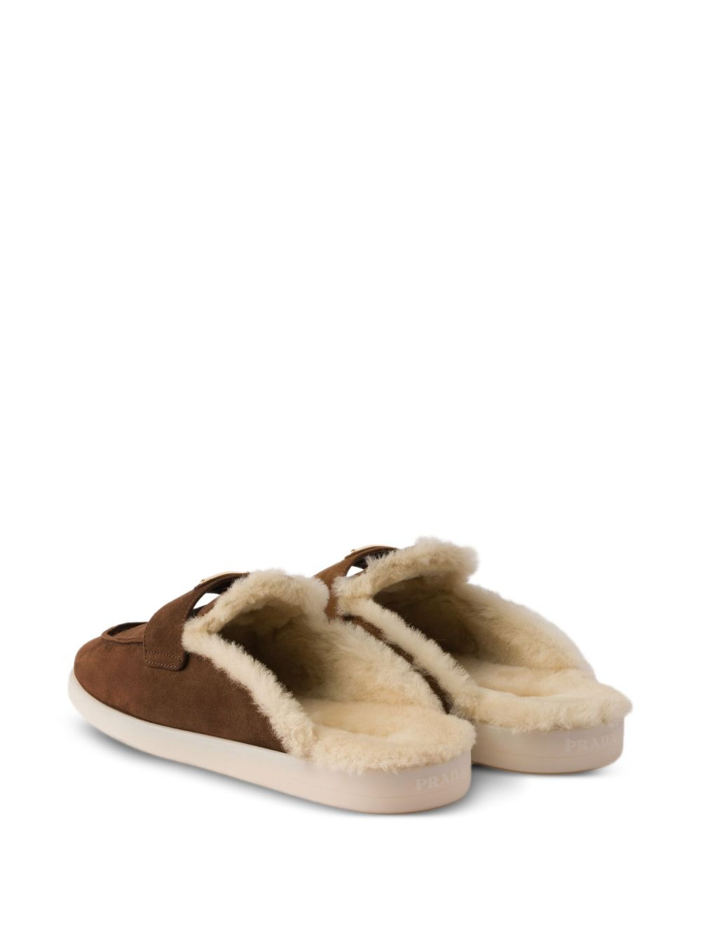 slip-on shearling mules - 3