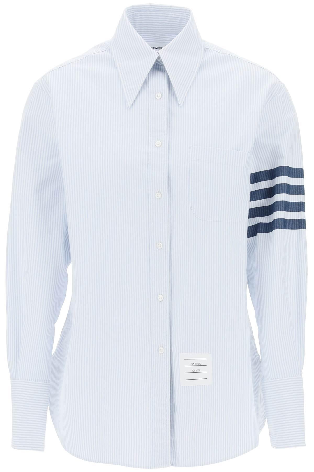 Striped oxford shirt with pointed collar - 1