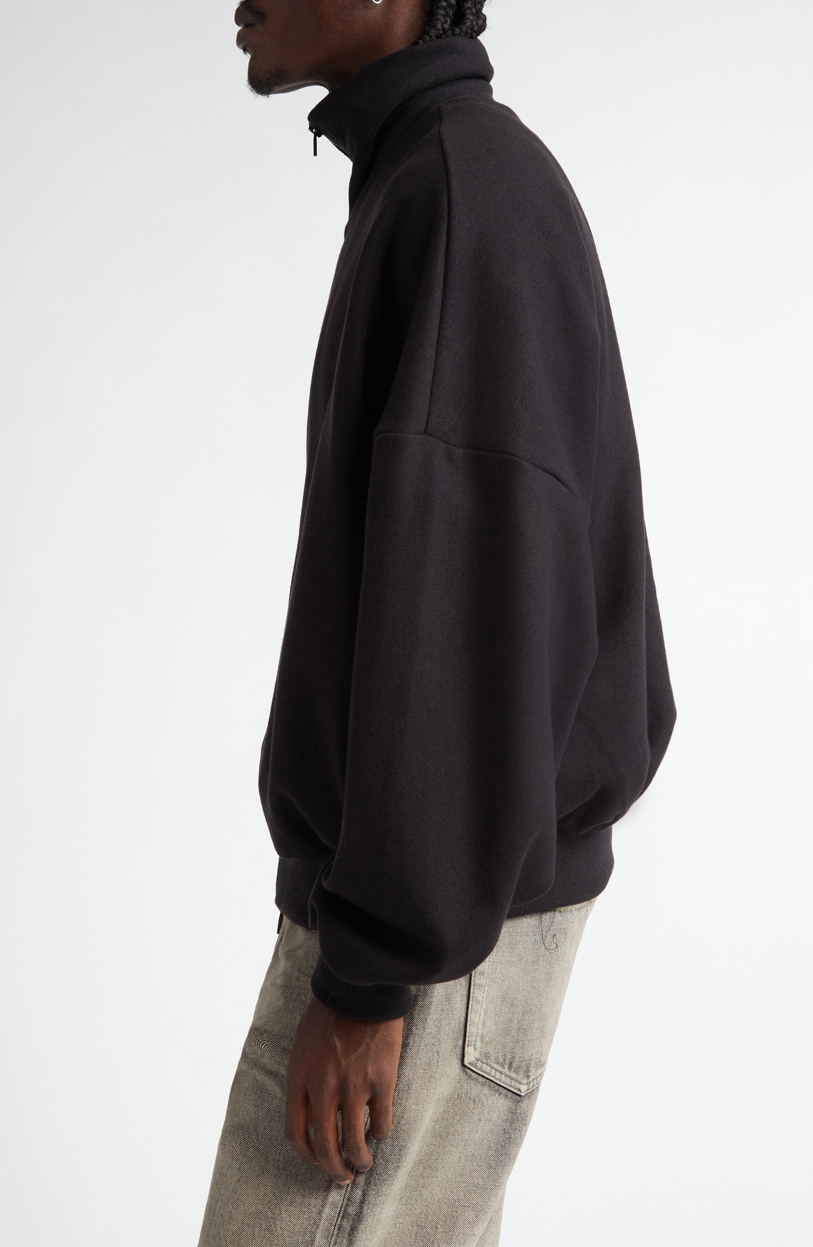 Fear of God High Neck Cotton & Wool Jacket in Black at Nordstrom - 3