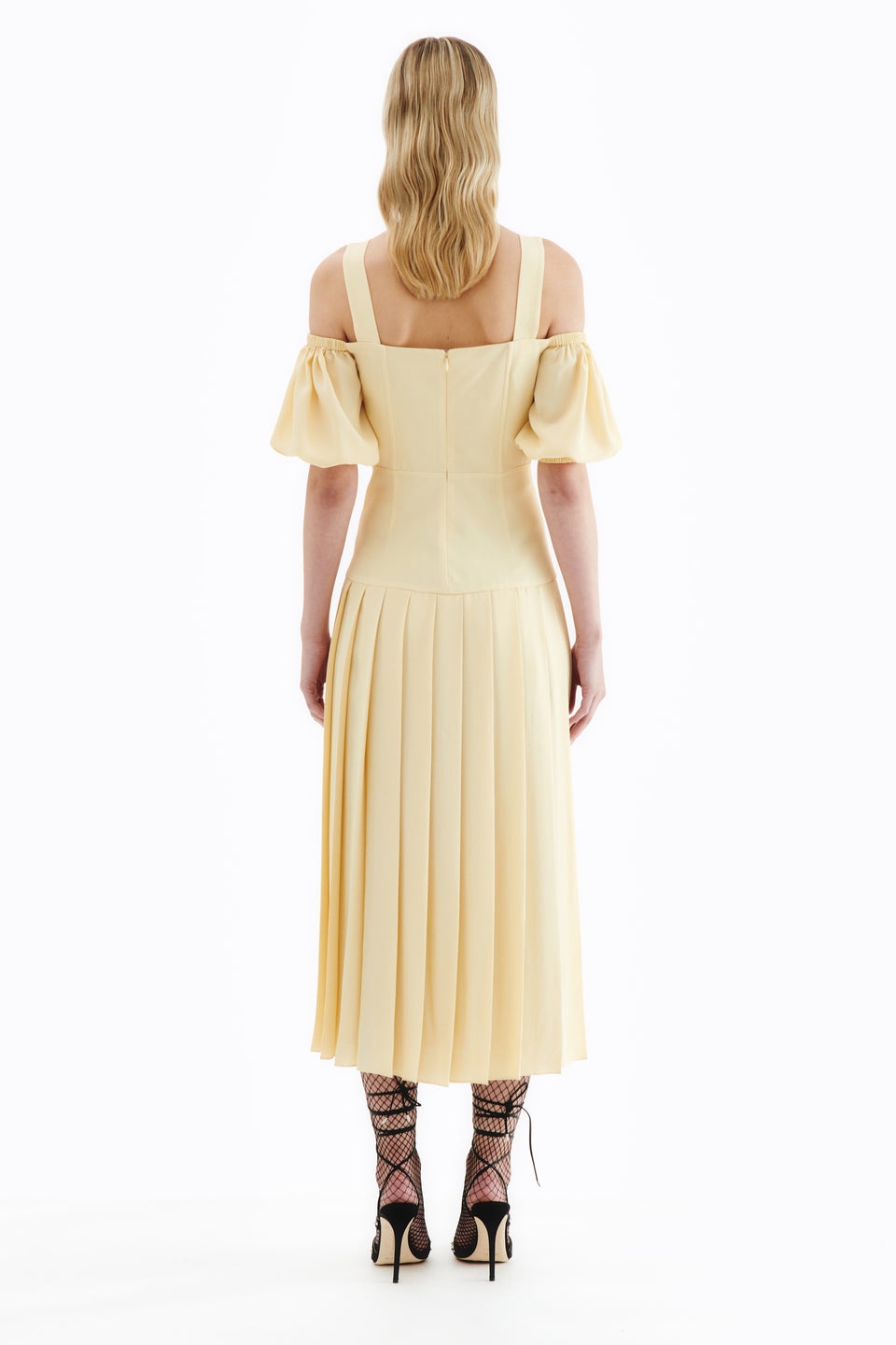SILK BLEND PLEATED DRESS - 4