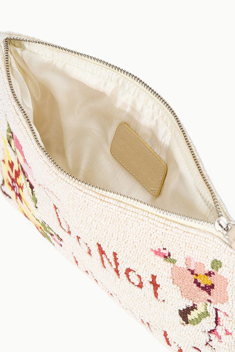 STAUD TOMMY BEADED LARGE POUCH DO NOT DISTURB 5