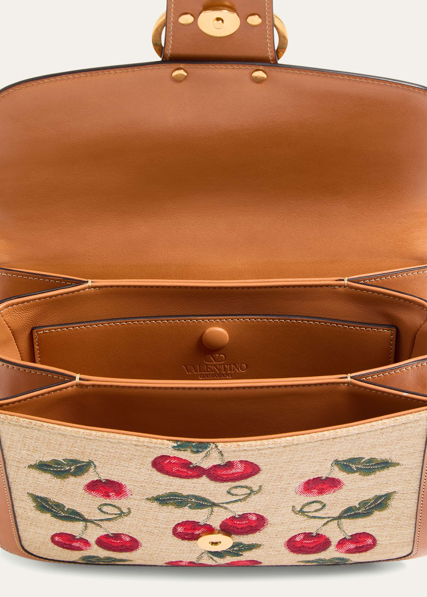 9 to 5 Cherries Jacquard Saddle Crossbody Bag - 4