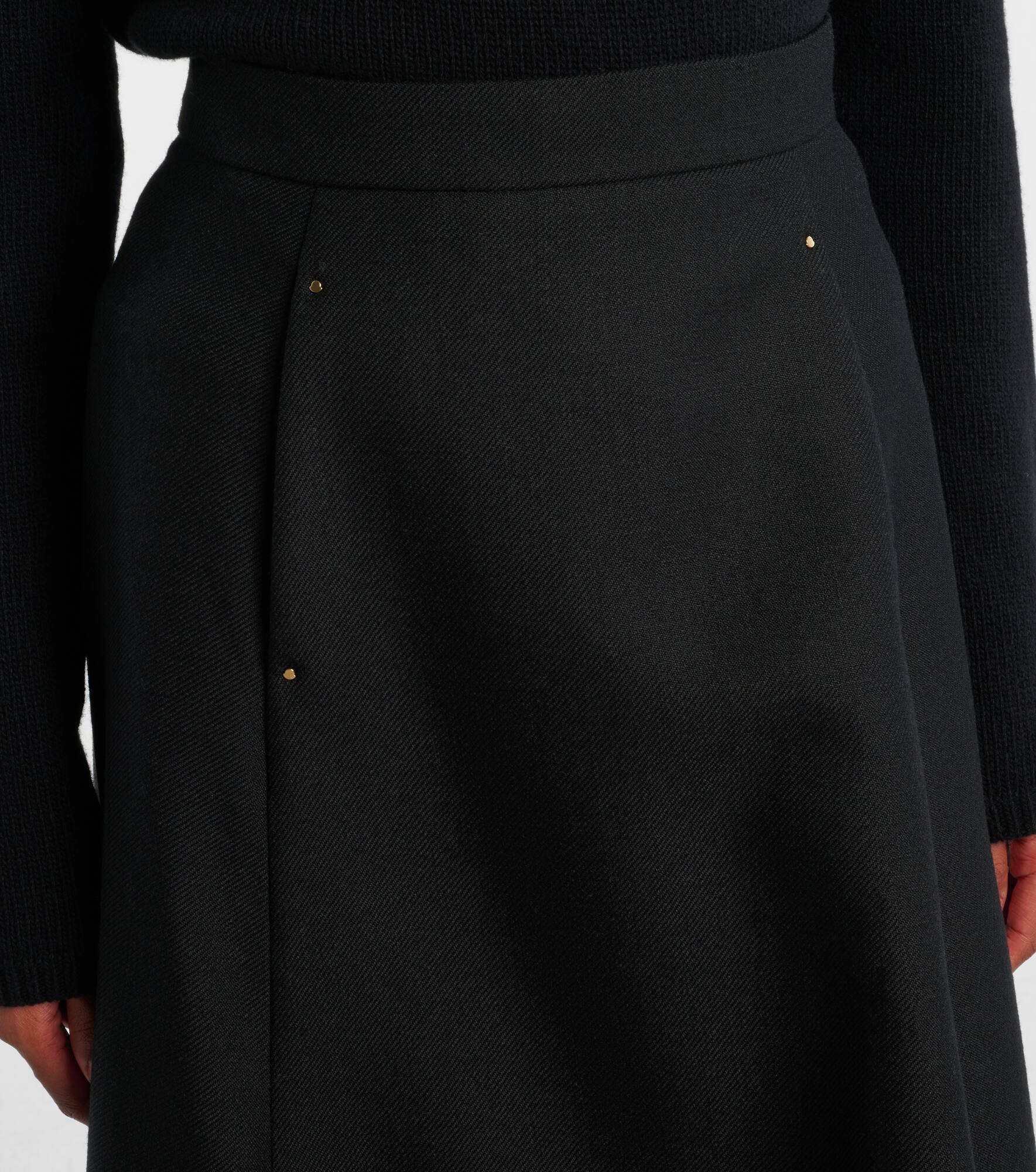 Virgin wool midi skirt - 4