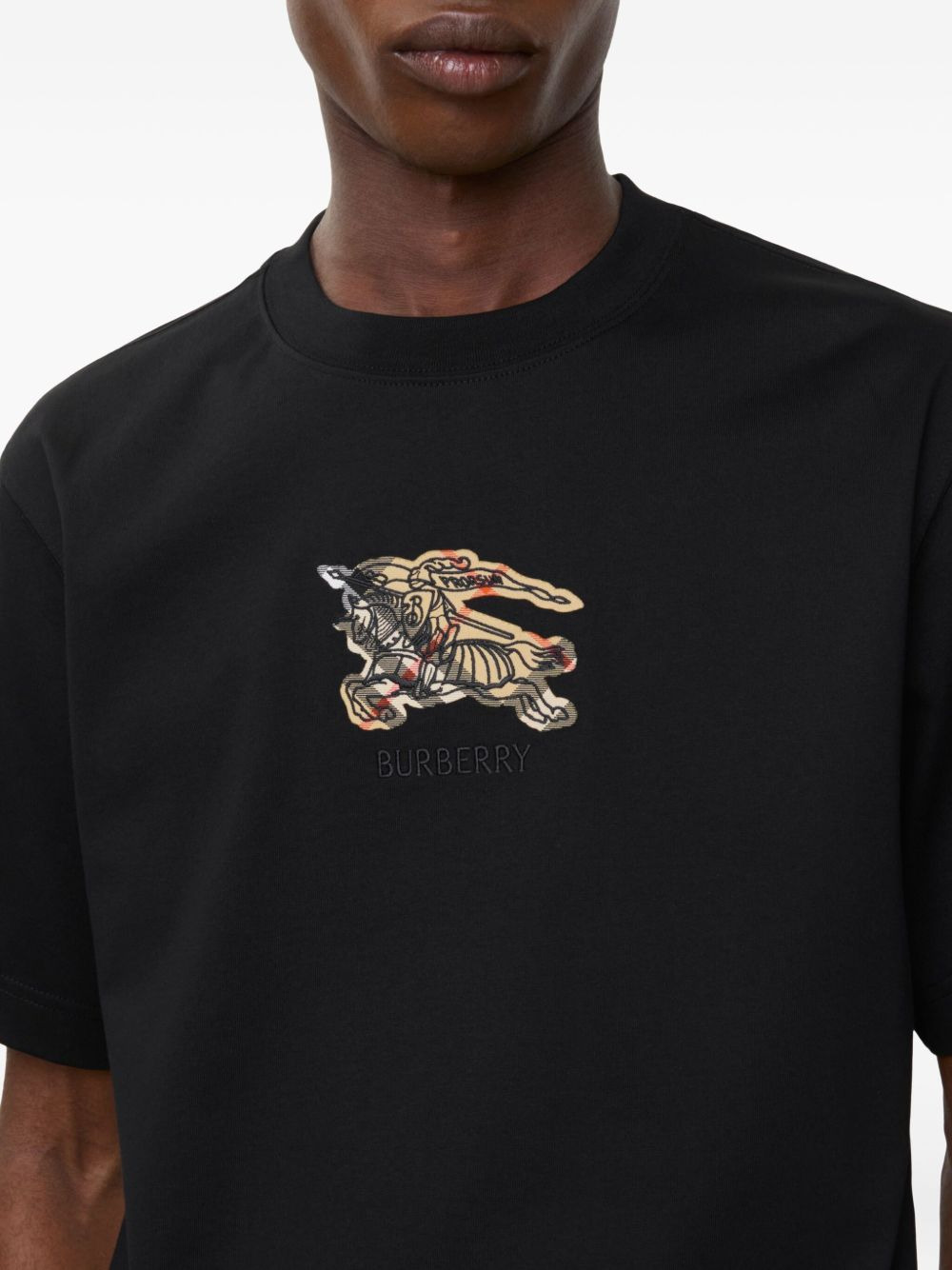 Equestrian Knight-check cotton T-shirt - 2