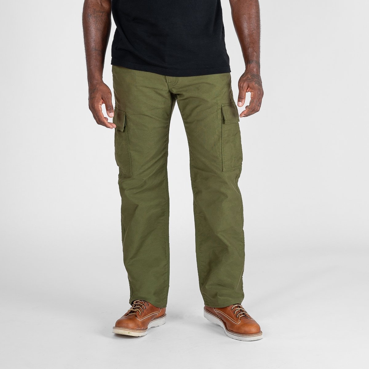 IH-738-GRN Whipcord Cargo Pants - Army Green - 2