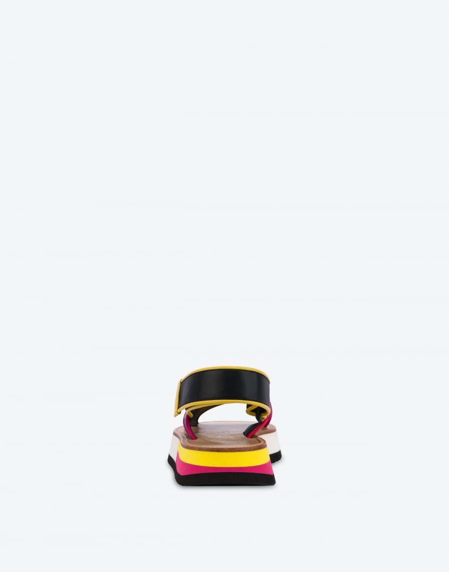 MIX & MATCH CRISS-CROSS CALFSKIN SANDALS - 3