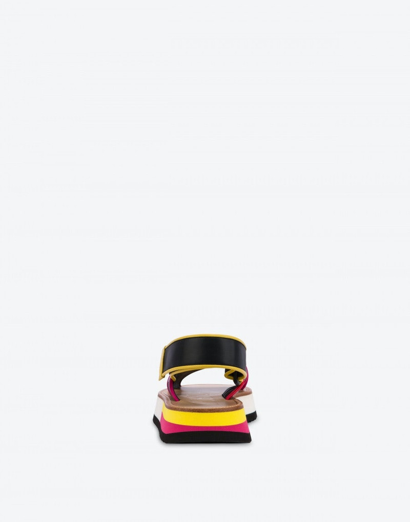 Moschino MIX & MATCH CRISS-CROSS CALFSKIN SANDALS outlook