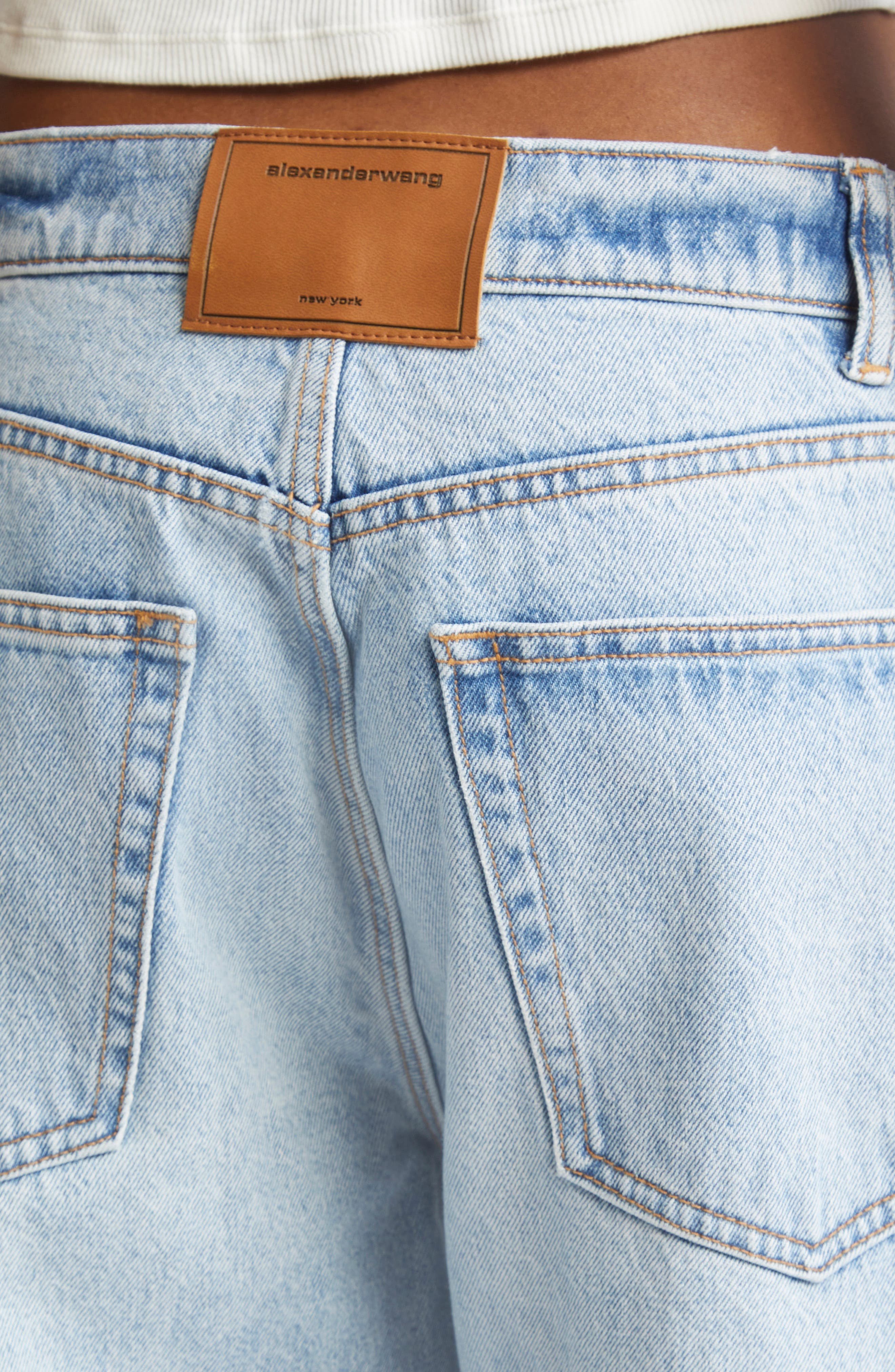Alexander Wang Blow Up Mid Rise Balloon Leg Jeans in Vintage Bleach Blue at Nordstrom - 5