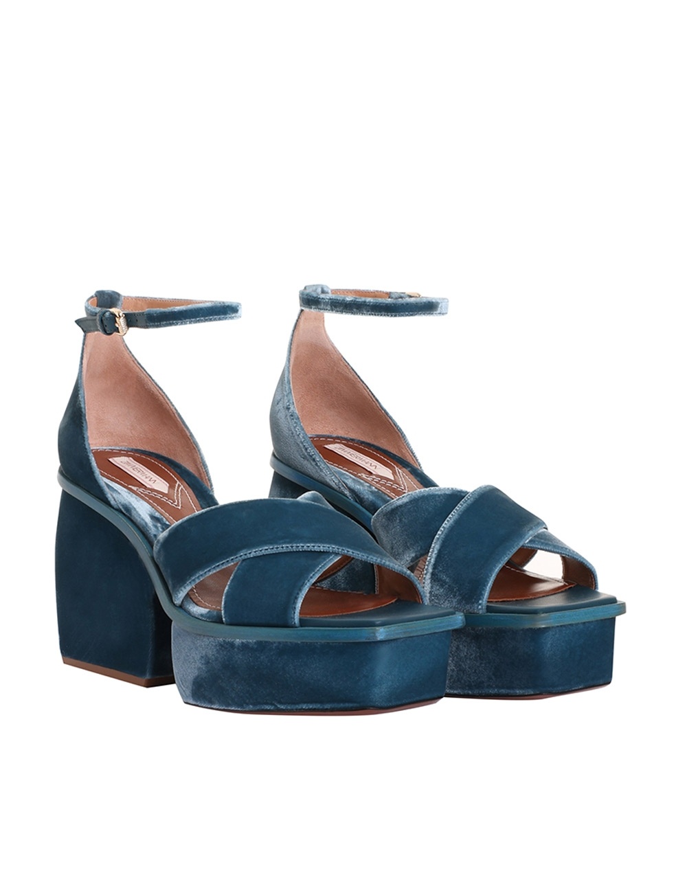 VELVET PLATFORM SANDAL - 3