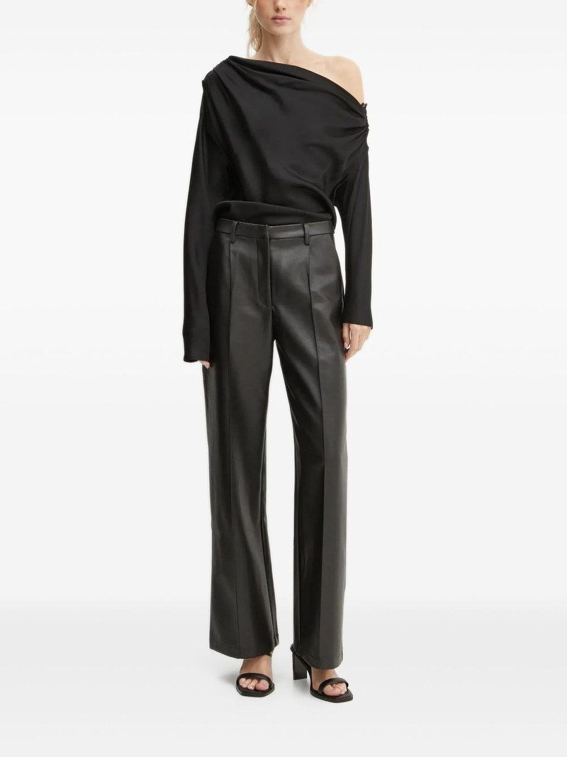 draped one-shoulder top 1
