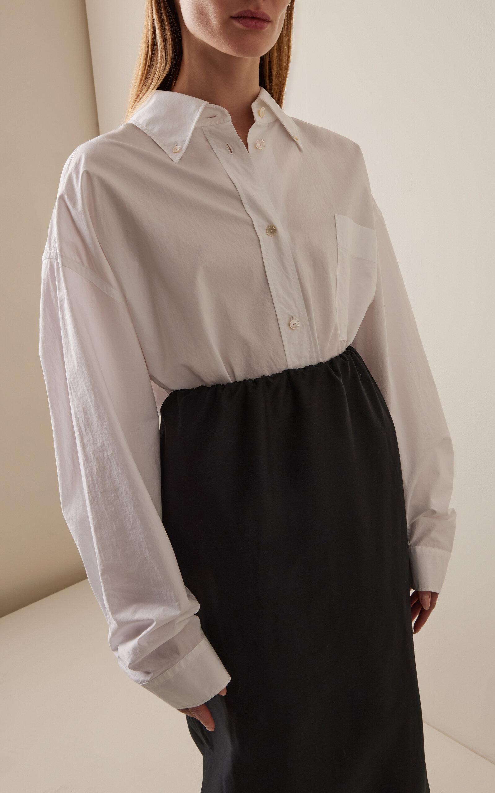 Victoria Cotton Poplin Long Shirt white - 2