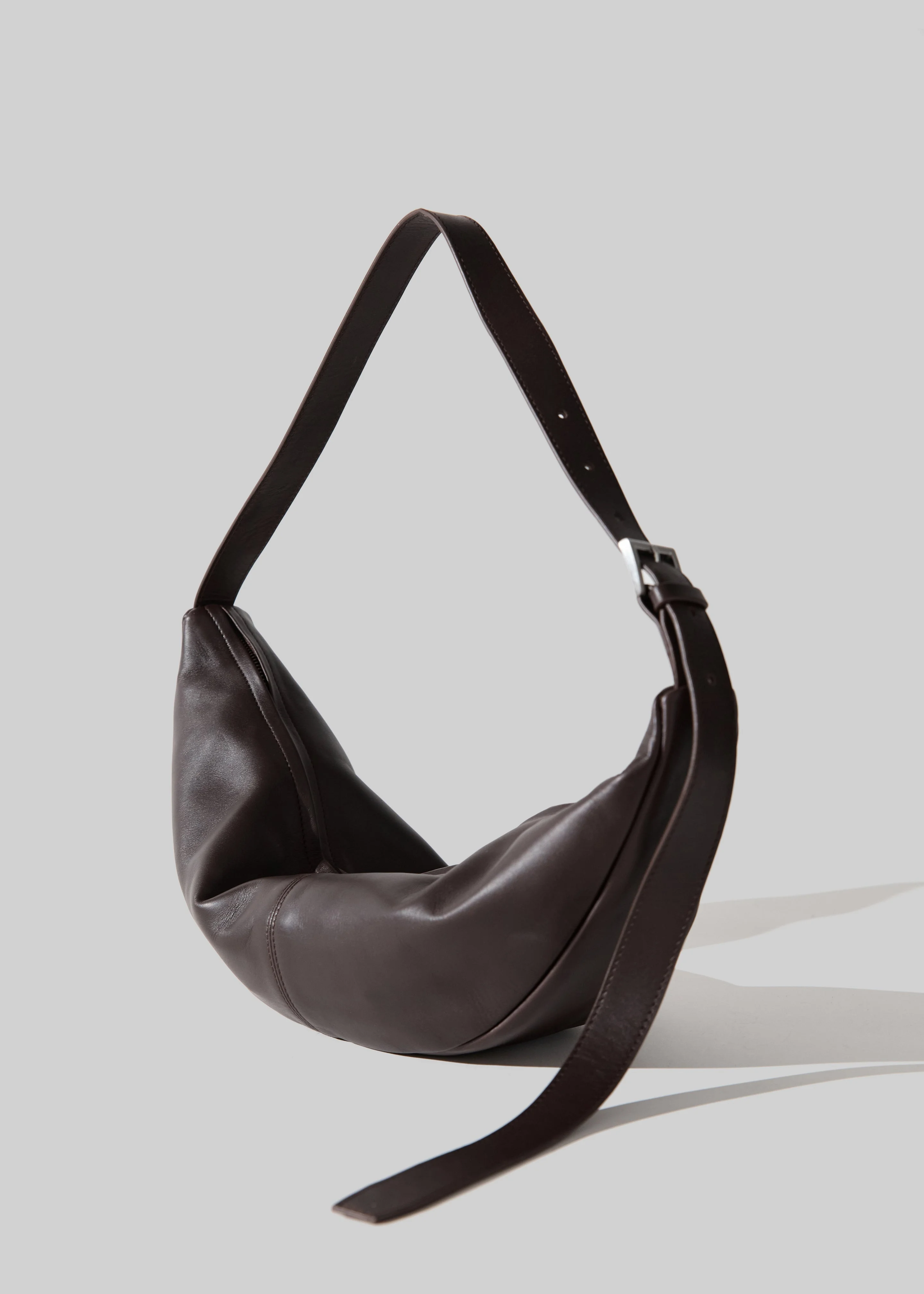 St. Agni Adjustable Slim Crescent Bag - Coffee - 1