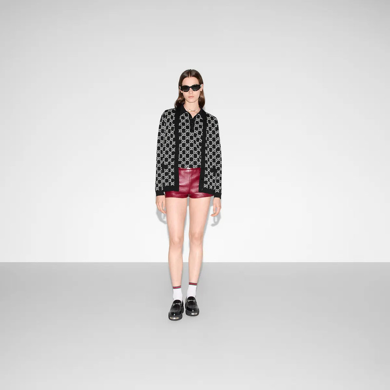 GUCCI Reversible GG wool jacquard cardigan outlook