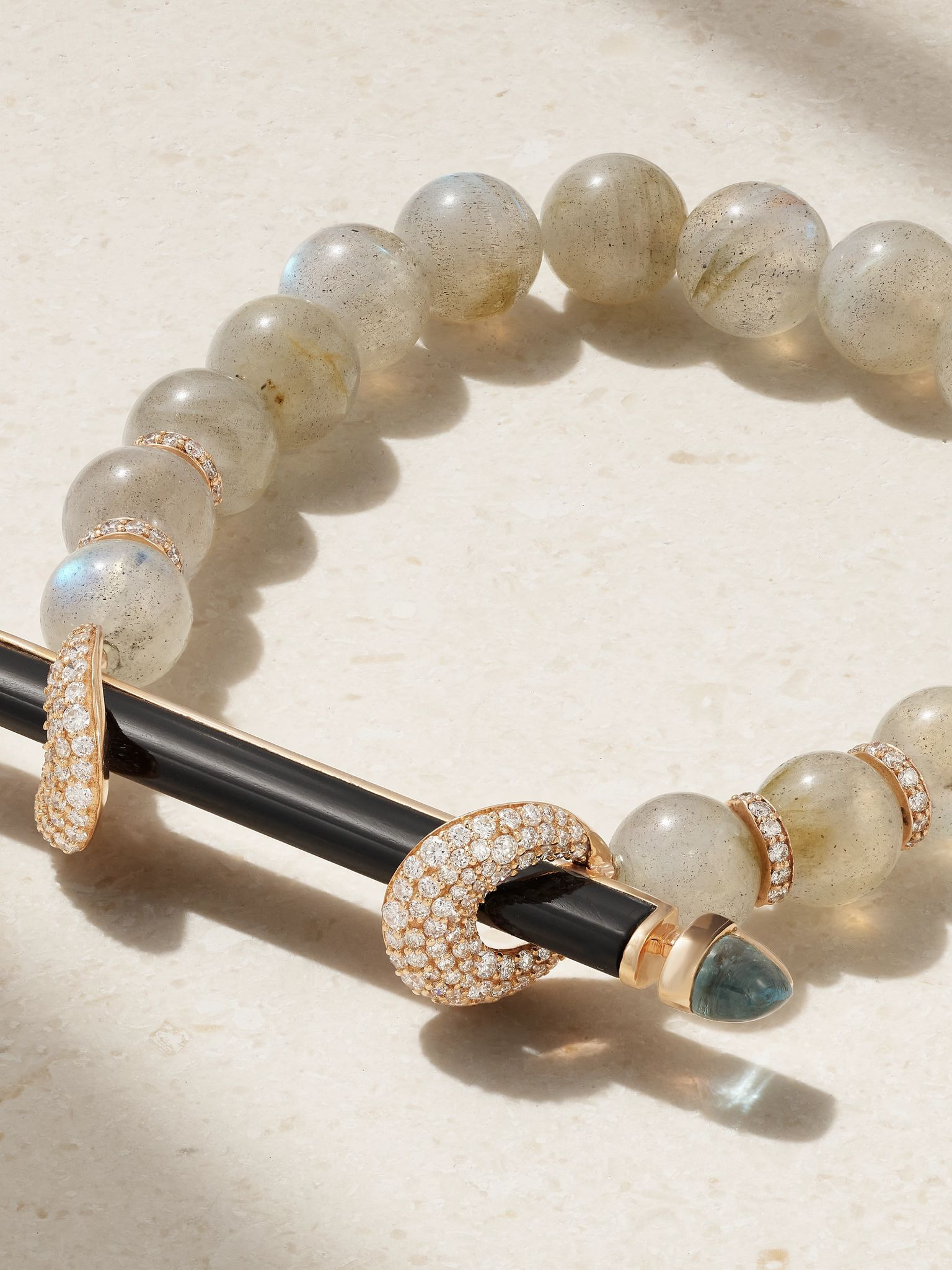 18-karat gold multi-stone bracelet Gold - 4