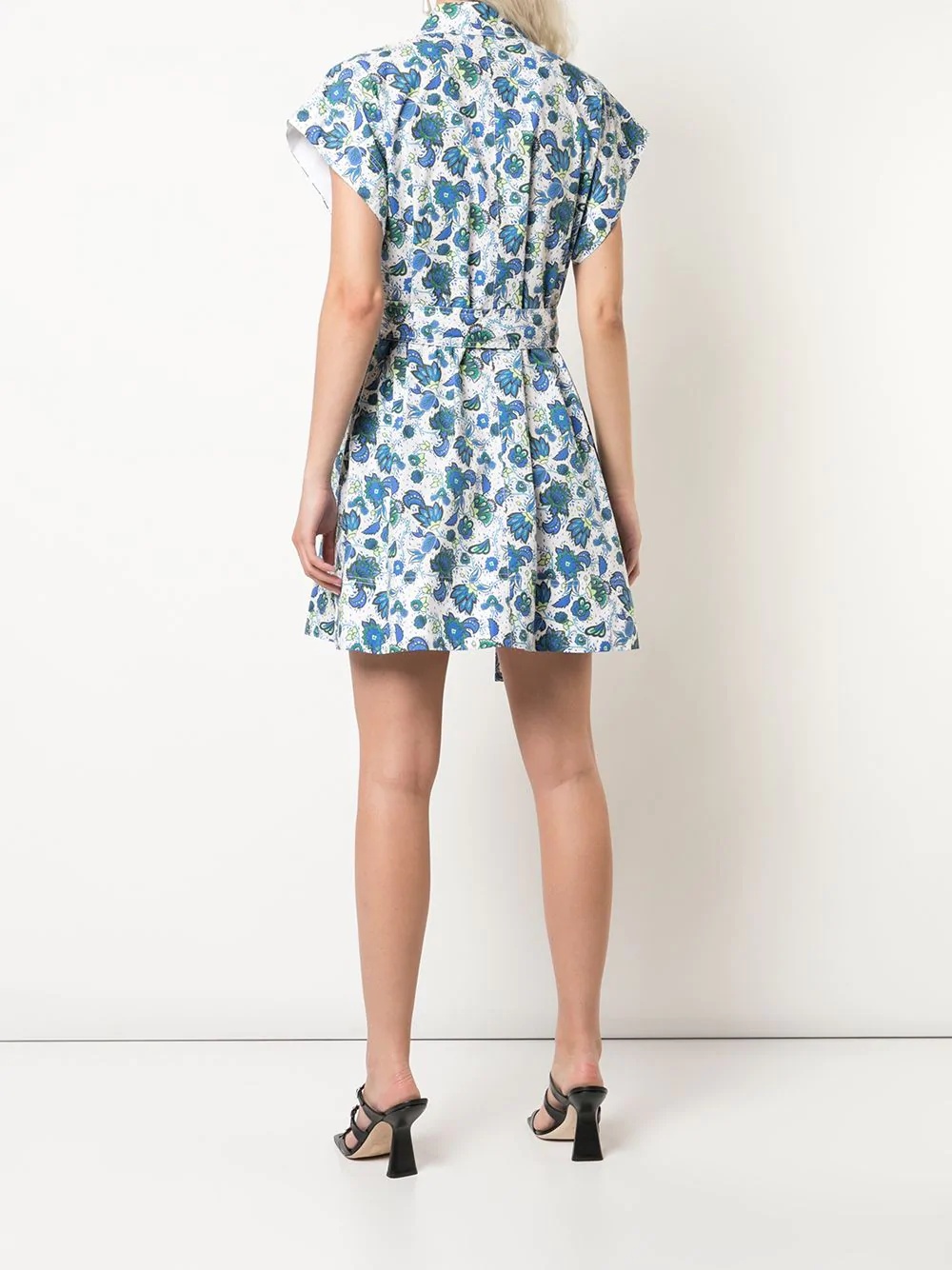 floral-print shirt dress - 4