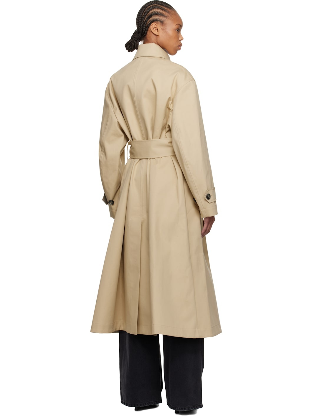 Beige Belted Coat - 3
