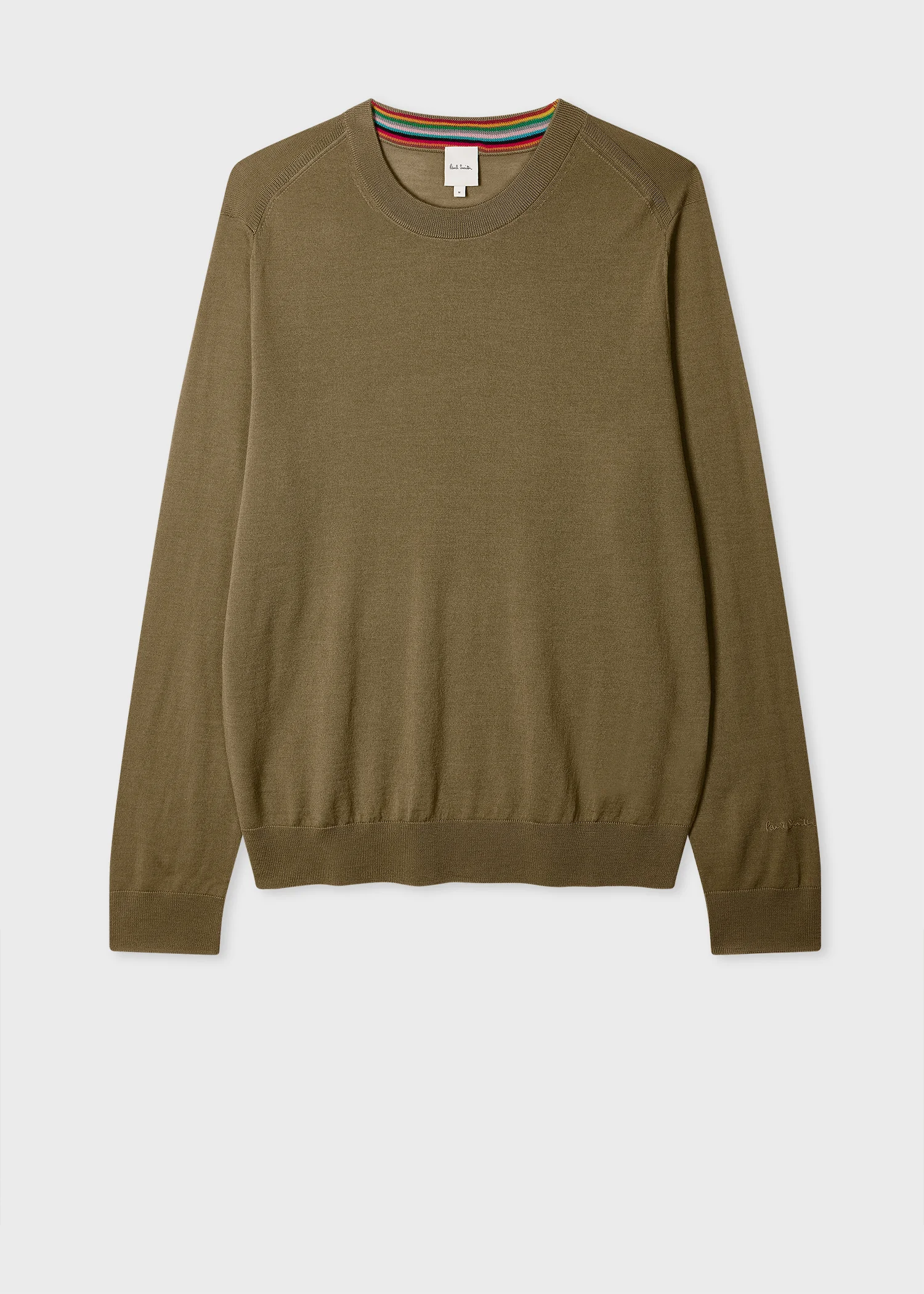 Khaki Merino Wool Sweater - 1