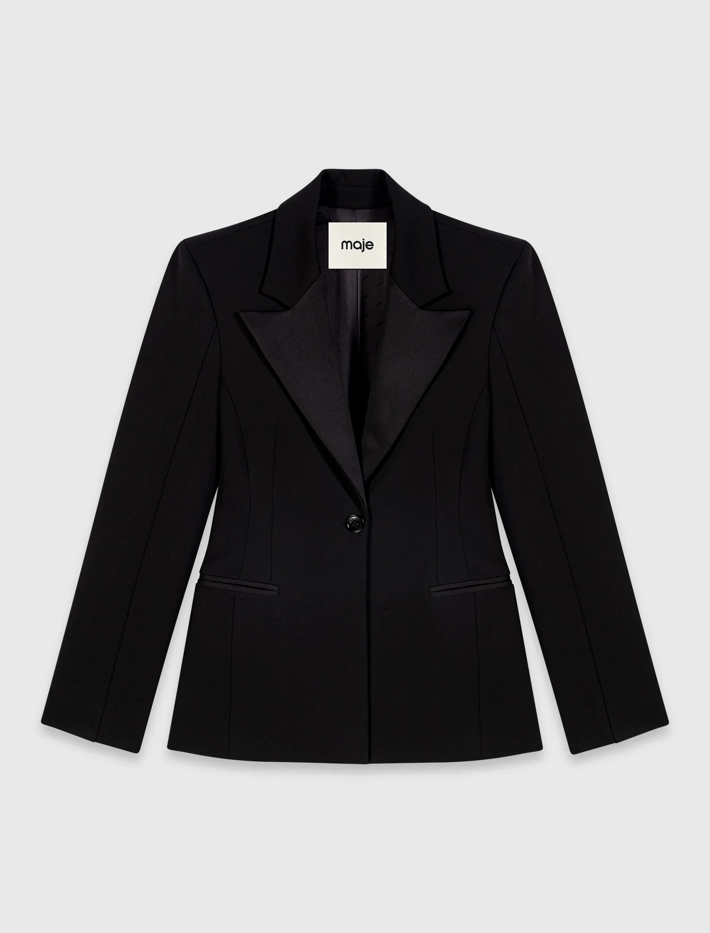 Slim-fit tuxedo jacket - 1