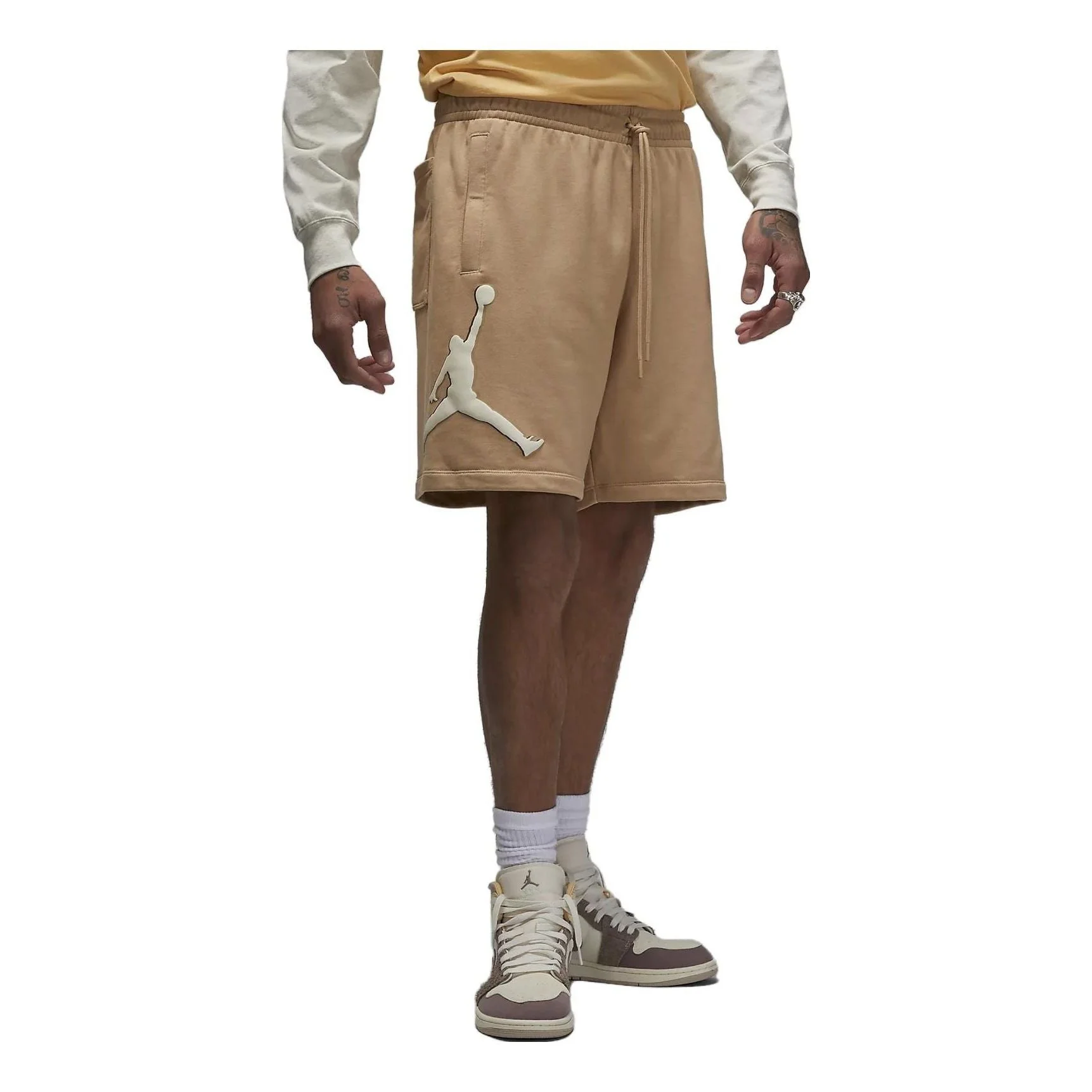 Air Jordan Essentials Fleece Shorts 'Desert' DX9667-277 - 1