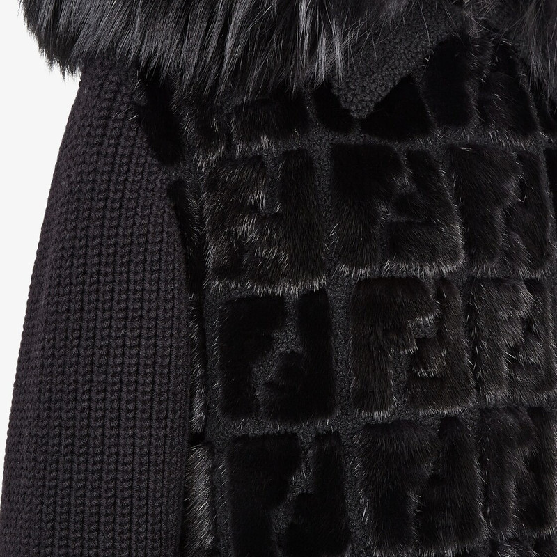 Knit and inlaid mink fur parka 3