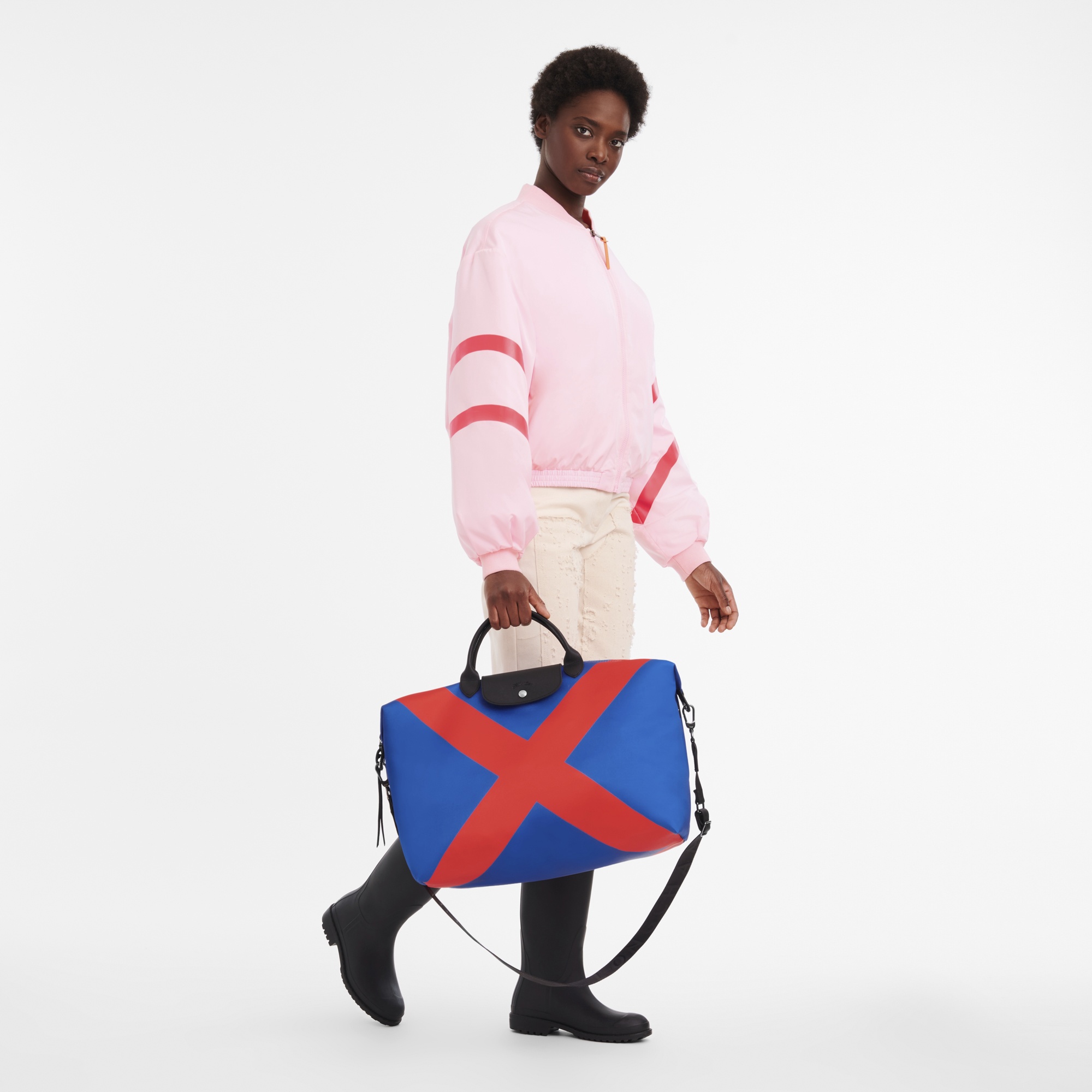Le Pliage Collection S Travel bag Cobalt/Red - Canvas - 2