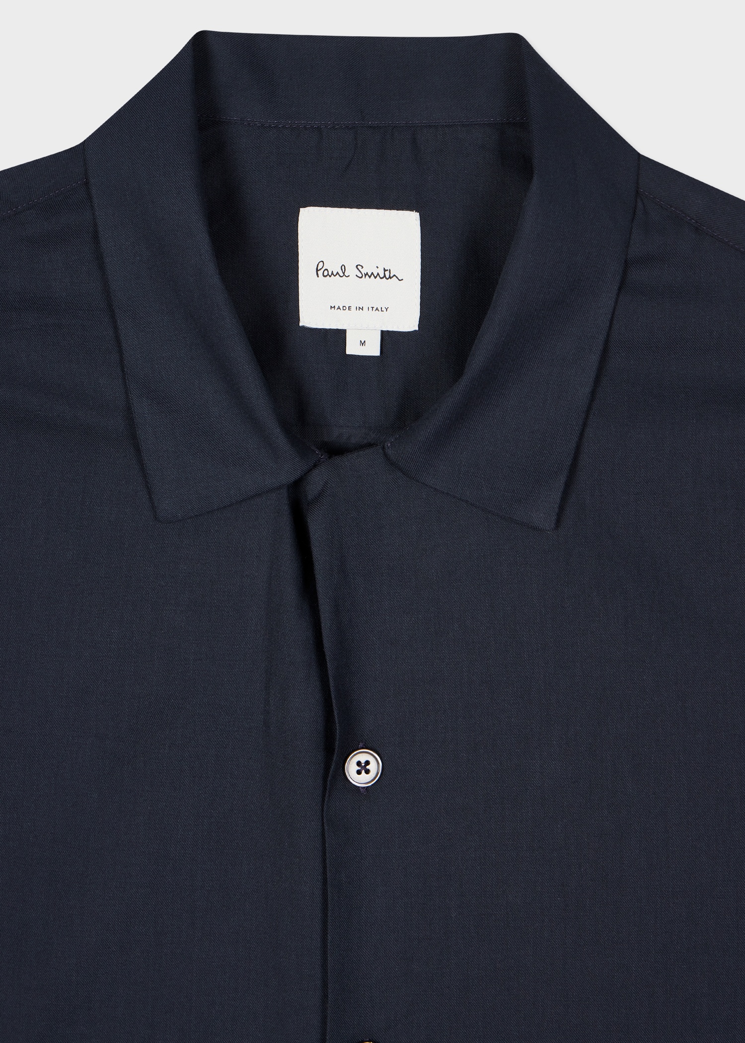 Navy Cotton Flannel Short Sleeve Shirt - 2