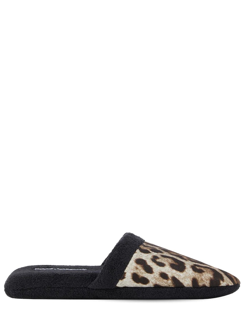 LEOPARDO COTTON TERRY SLIPPERS - 1