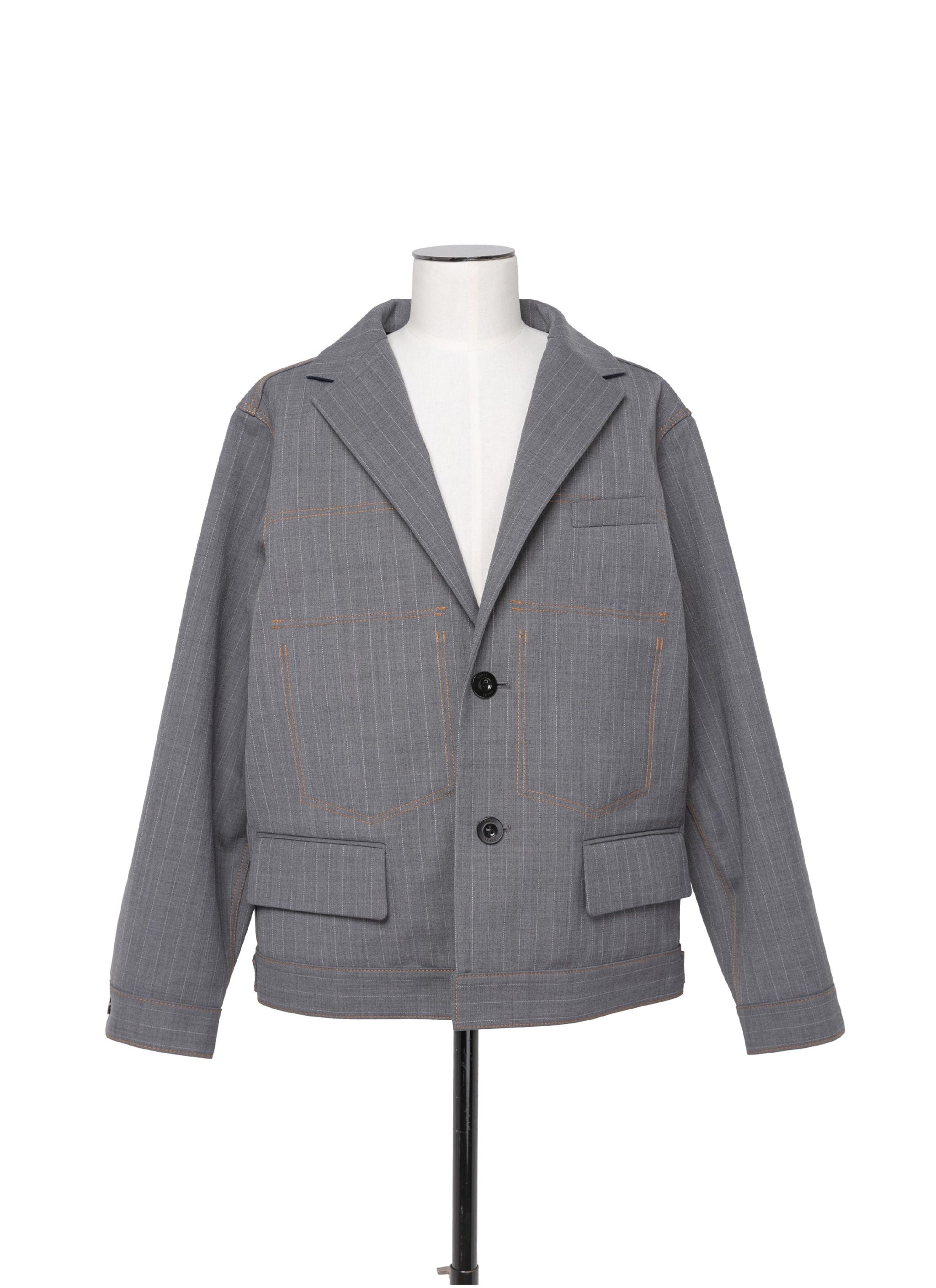 Chalk Stripe Bonding Jacket - 1